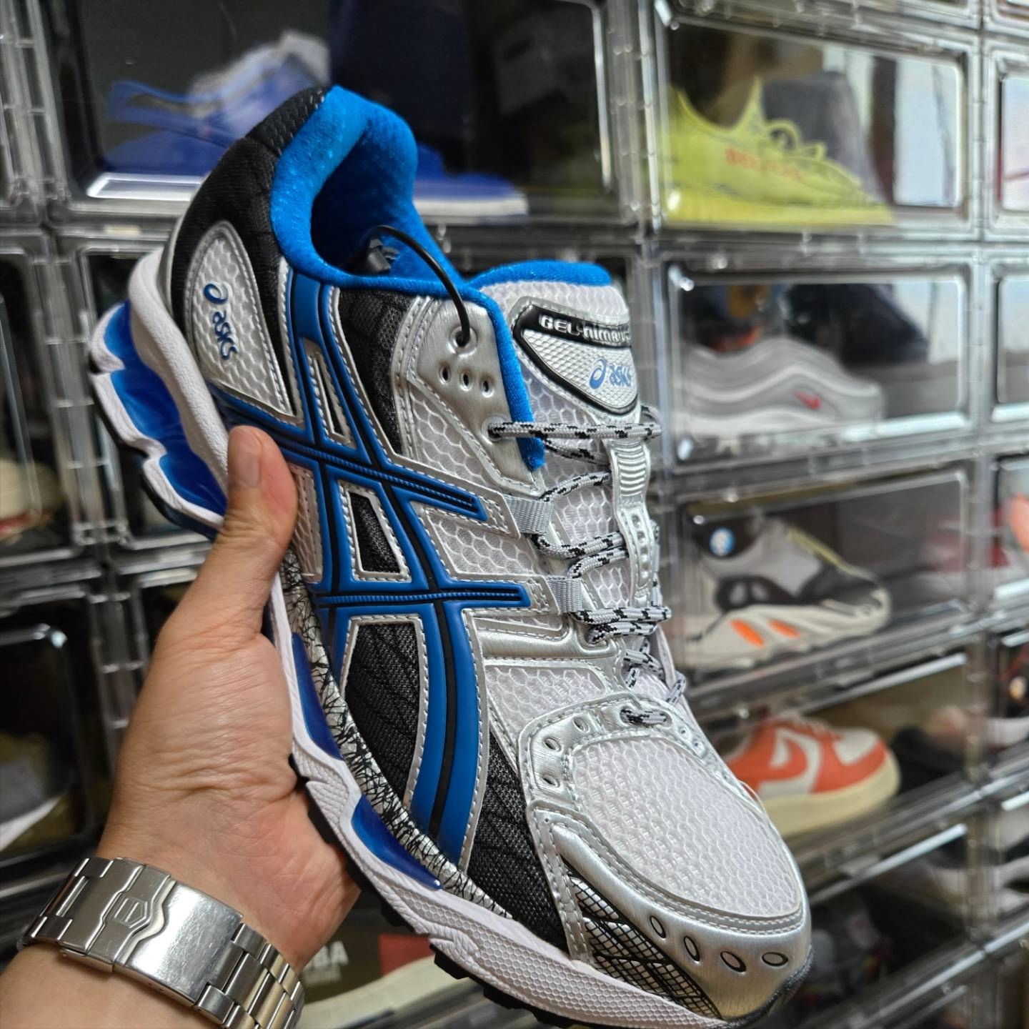 Asics Gel-Nimbus 10.1 White Directoire Blue 착용 스타일 - 3