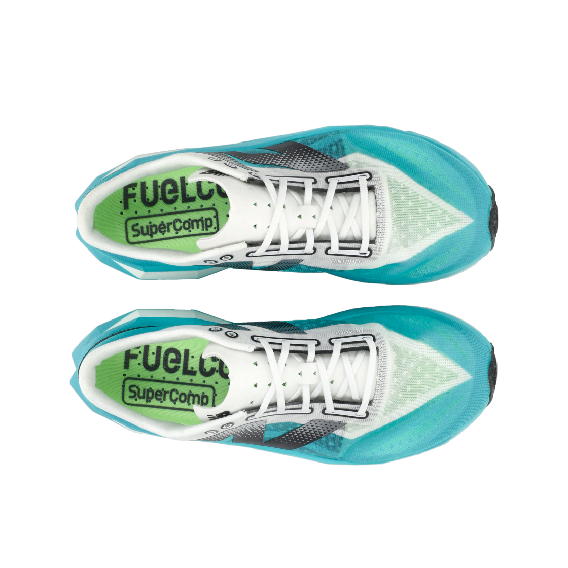뉴발란스 퓨어셀 슈퍼컴프 엘리트 v4 사이버 제이드 화이트 - 2E 와이드(New Balance Fuelcell Supercomp Elite v4 Cyber Jade White - 2E Wide) - 5