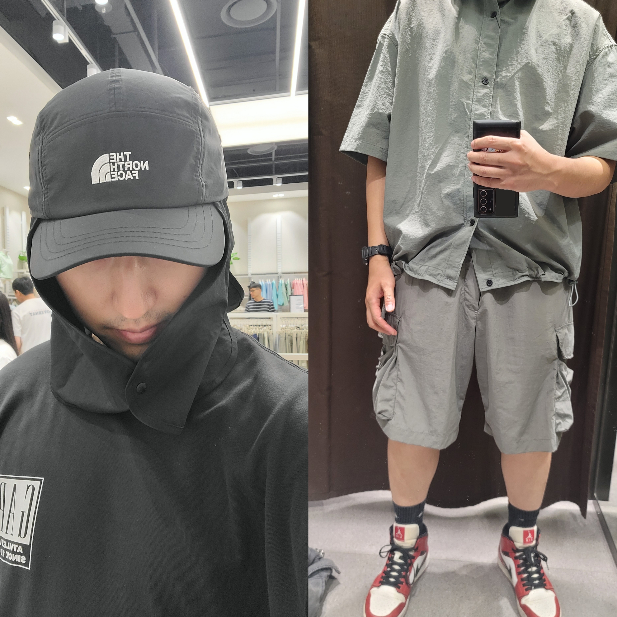 Nike ACG Sun Farer Jacket Bicoastal Vintage Green - Asia, Jordan 1 Mid Chicago 2020 착용 스타일 - 2