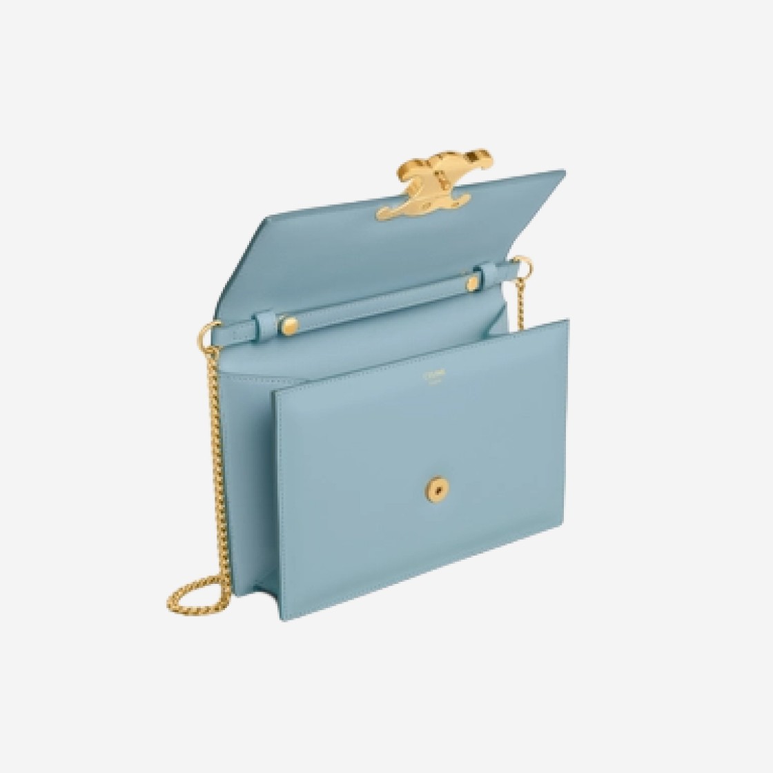 Celine Clutch Soir in Shiny Calfskin California Blue 상세 이미지 4