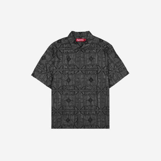 Supreme Tray Jacquard S/S Shirt Black - 24SS