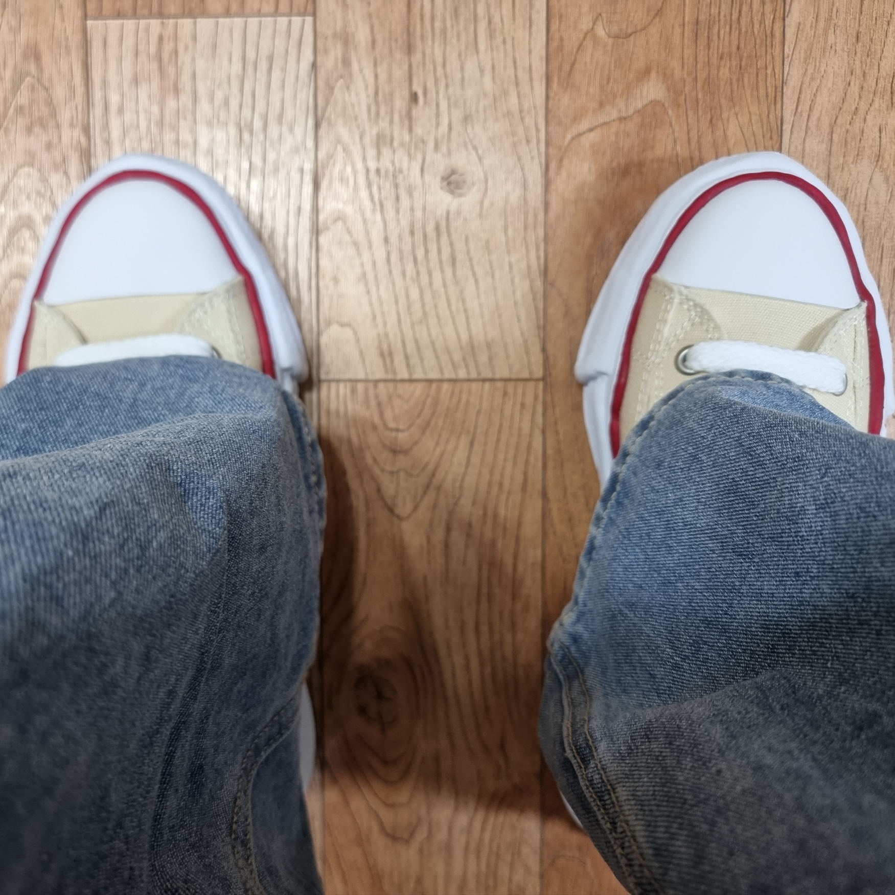 Maison Mihara Yasuhiro Peterson OG Sole Canvas Low-top Sneakers Natural 착용 스타일