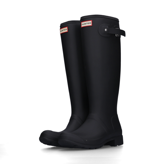 (W) Hunter Original Tour Foldable Tall Wellington Boots Black