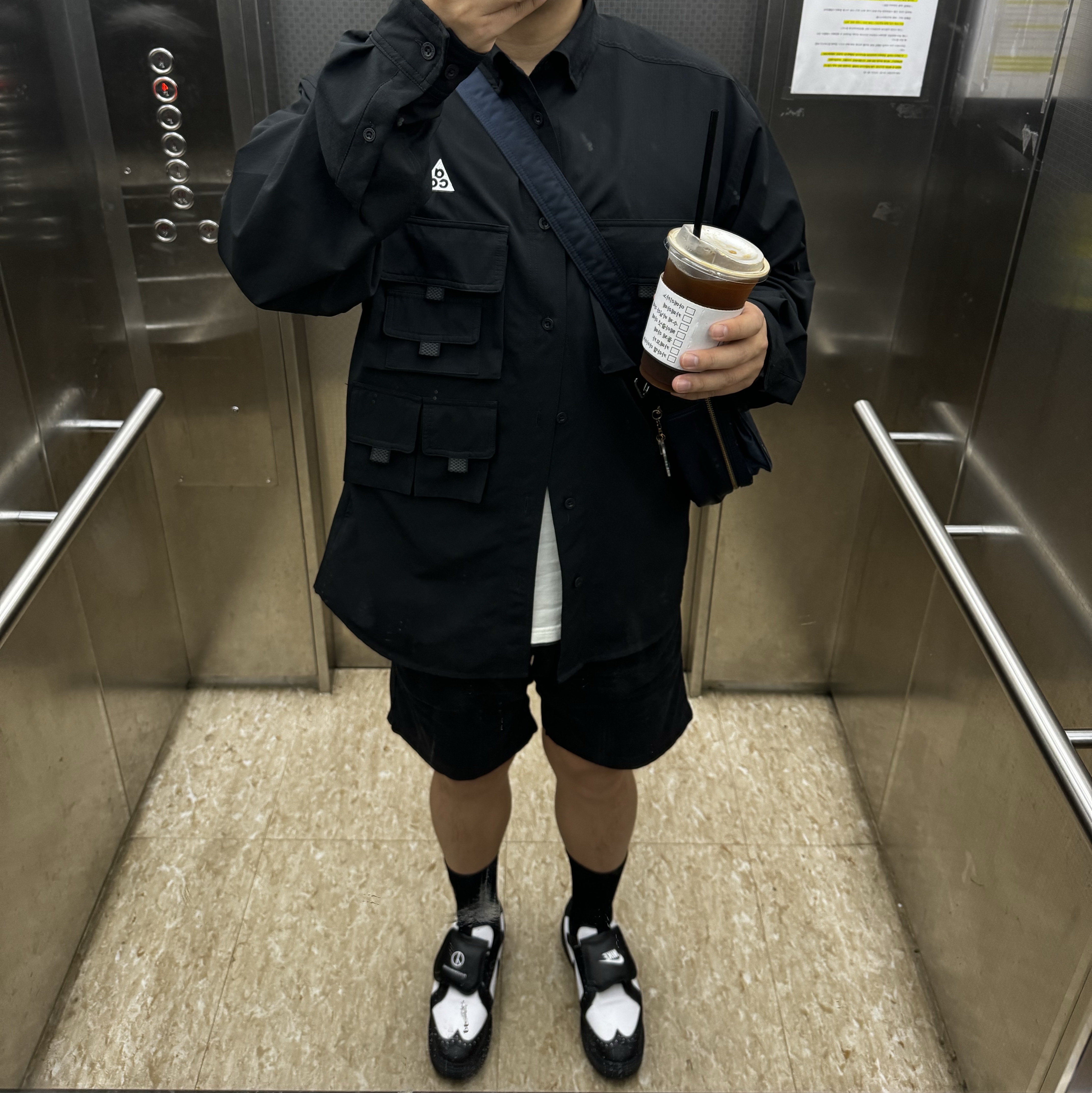 Nike ACG Dri-Fit UV Devastation Trail Shirt Black Summit White - US/EU, Nike x Peaceminusone Kwondo1 Black and White 착용 스타일