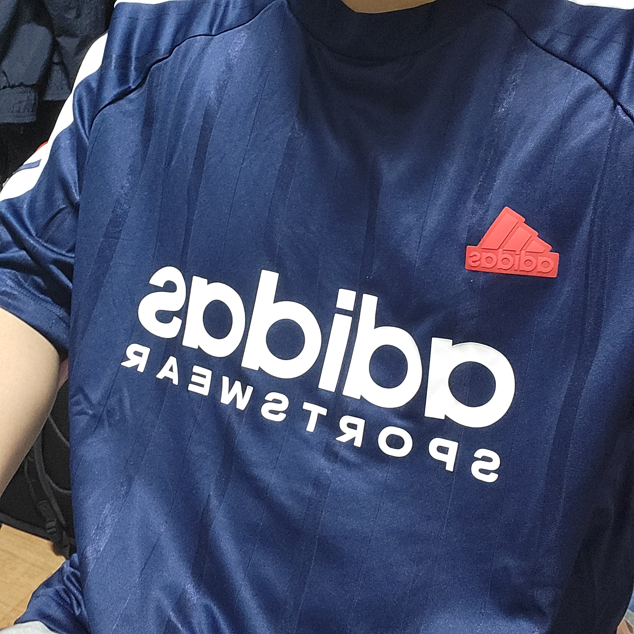 Adidas House of Tiro Nations Pack T-Shirt Team Navy Blue 2 - KR Sizing 착용 스타일
