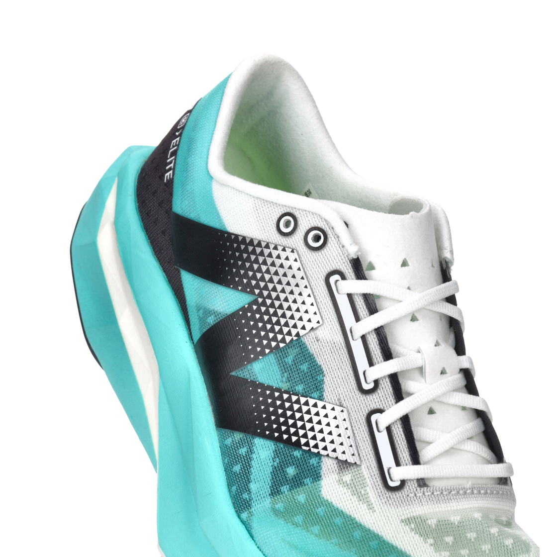 뉴발란스 퓨어셀 슈퍼컴프 엘리트 v4 사이버 제이드 화이트 - 2E 와이드(New Balance Fuelcell Supercomp Elite v4 Cyber Jade White - 2E Wide) - 7