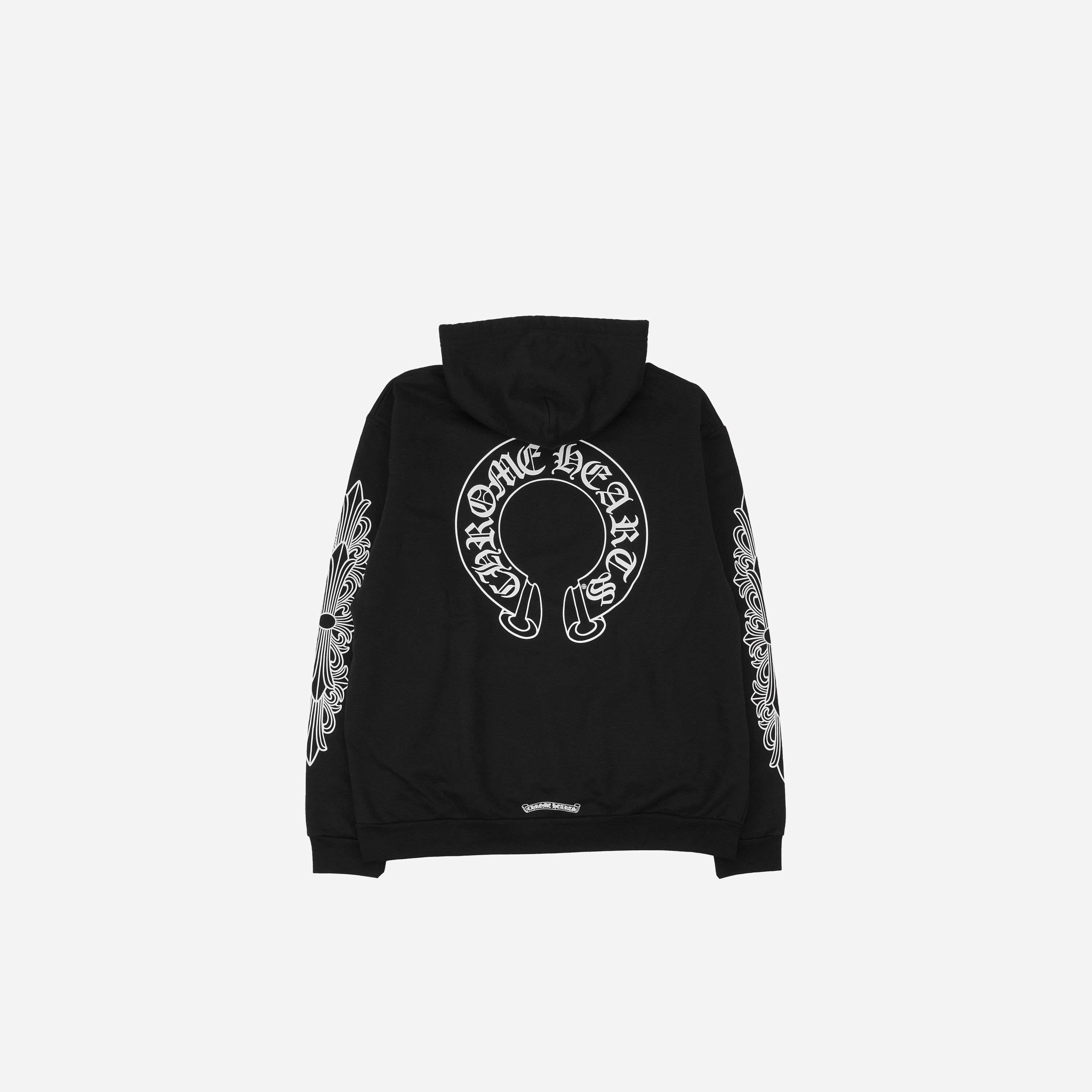 Chrome Hearts Horseshoe Floral Hoodie Black
