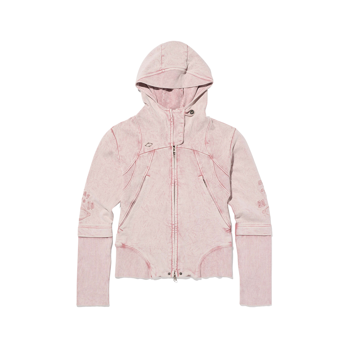 ●MISCHIEF● BLEACHED CUT OFF HOODIE JACKET (2色) MISCHIEF CUT OFF HOODIE