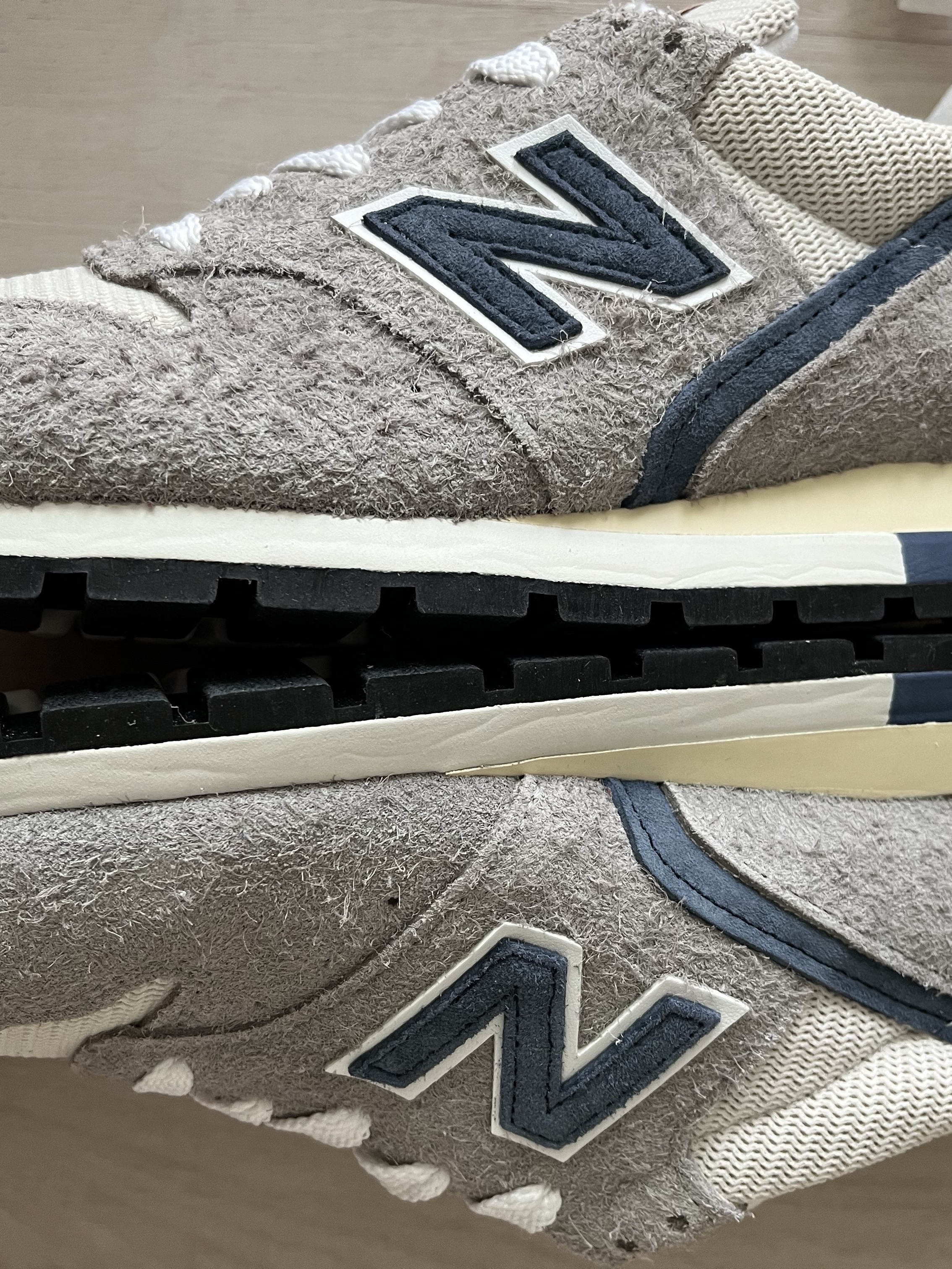New Balance Made in USA 996 Marblehead Vintage Indigo 착용 스타일 - 4