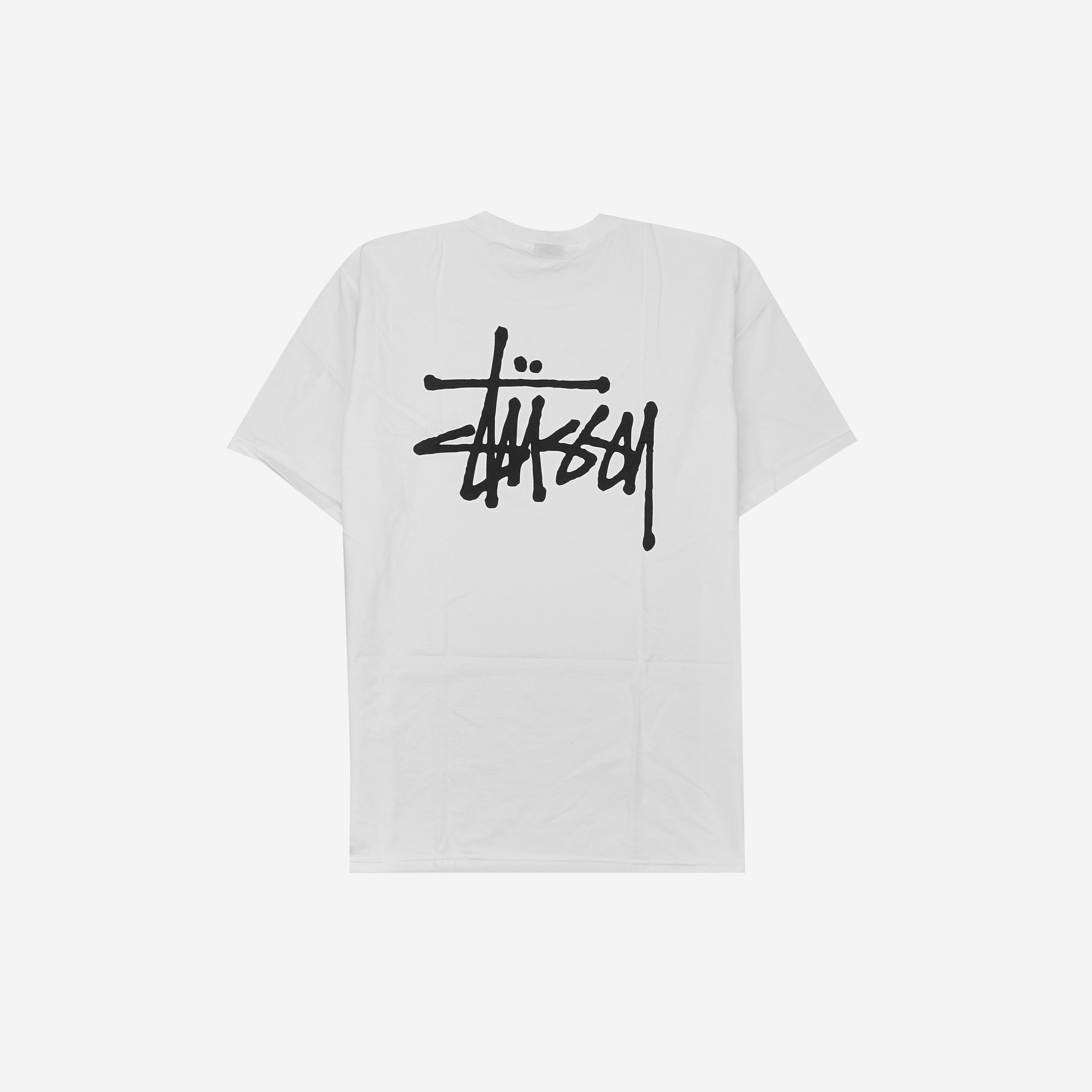 스투시 베이직 스투시 티셔츠 화이트 2023(Stussy Basic Stussy T-Shirt White 2023)