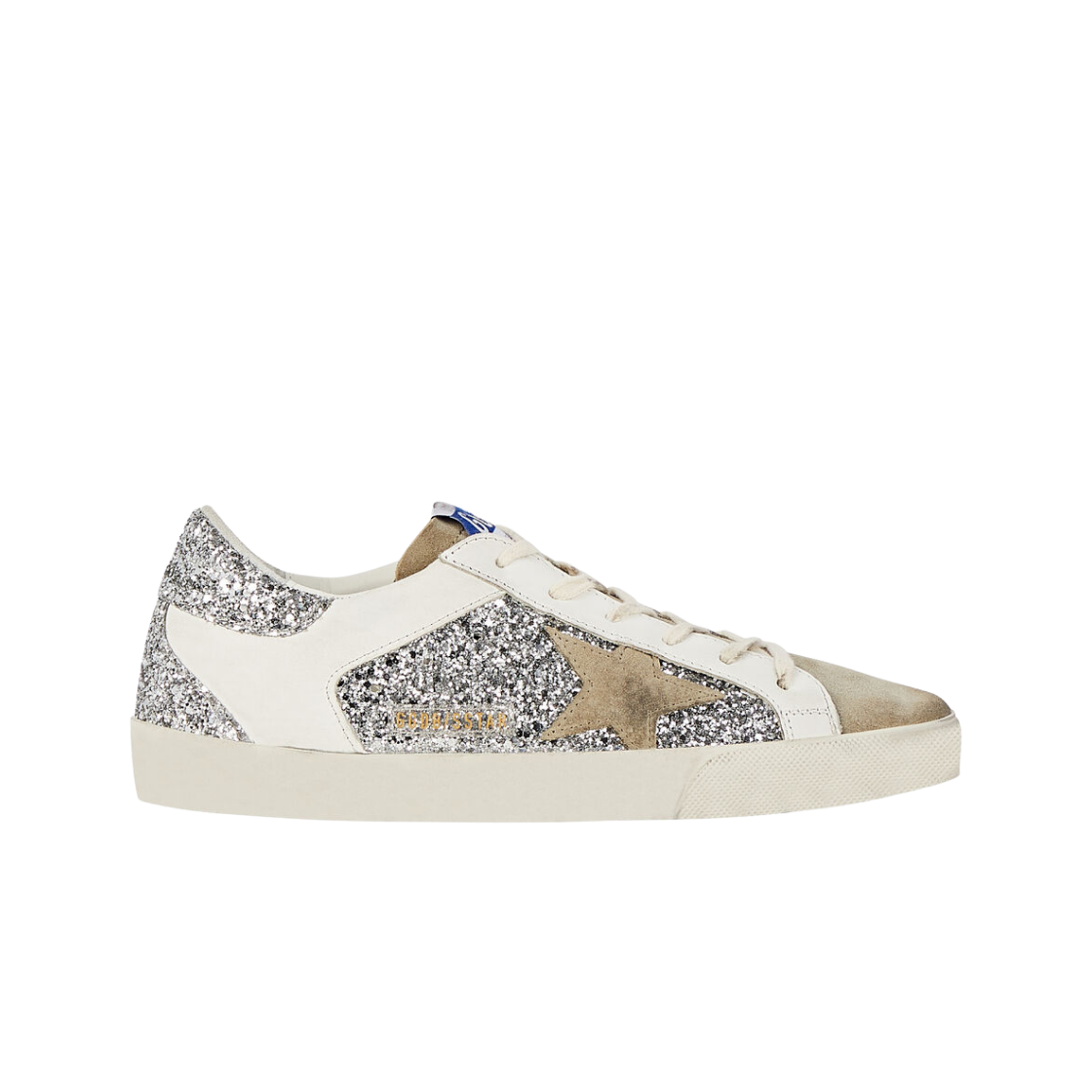 GWF00104-F003189-81773 (W) Golden Goose Superstar Crystal Embellished Sneakers Silver