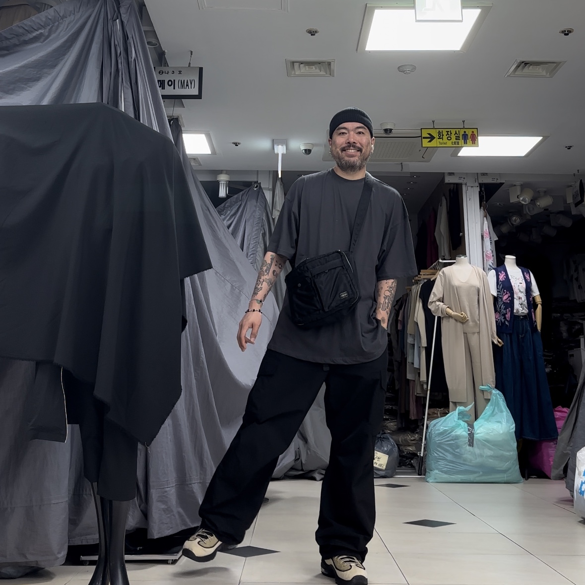 Nike x Stussy Air Penny II Rattan and Limestone 착용 스타일 - 1