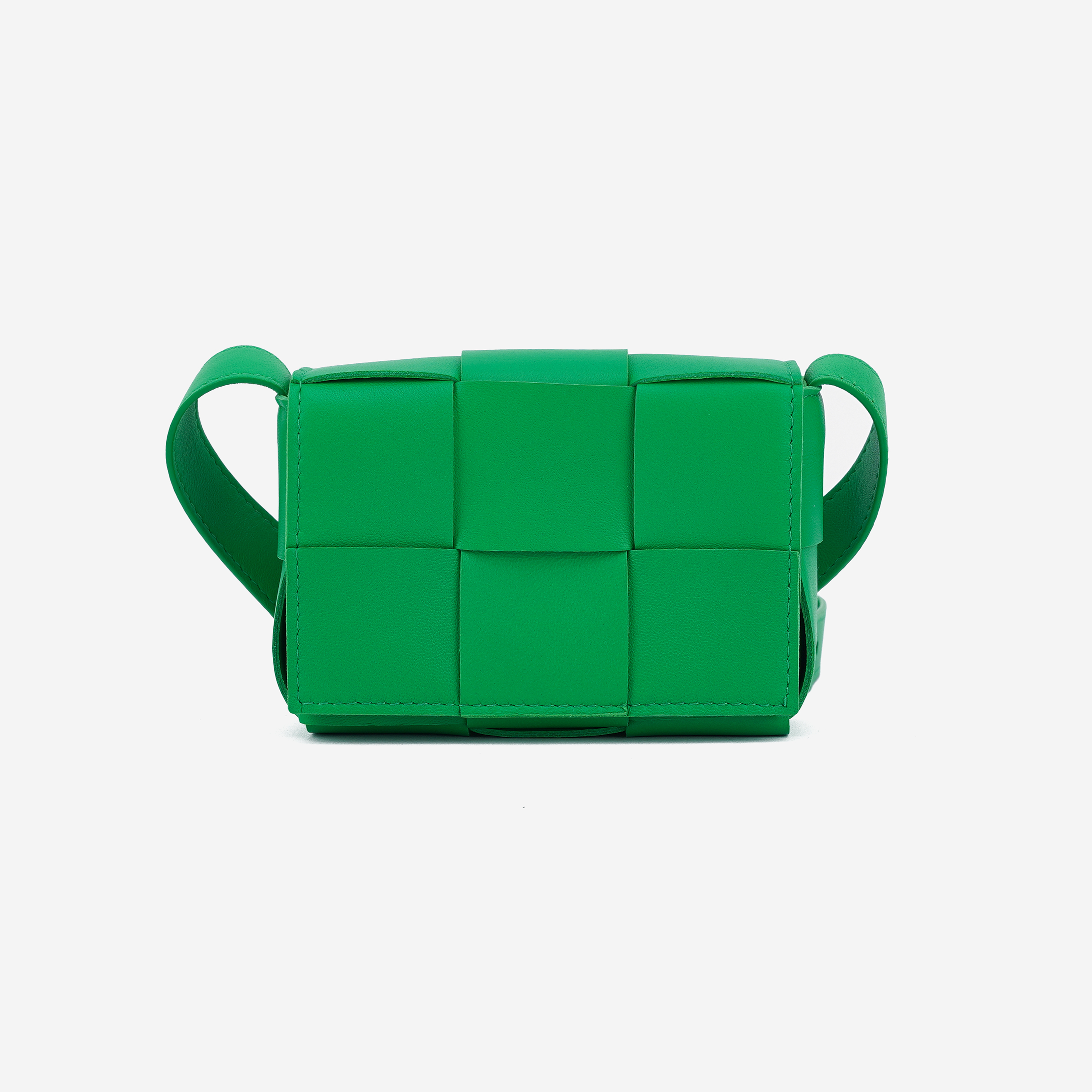 Bottega Veneta Mini Leather Cassette Parakeet