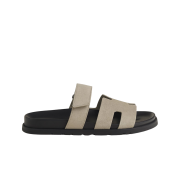 Hermes Chypre Sandal Suede Goatskin & Beige Esquisse