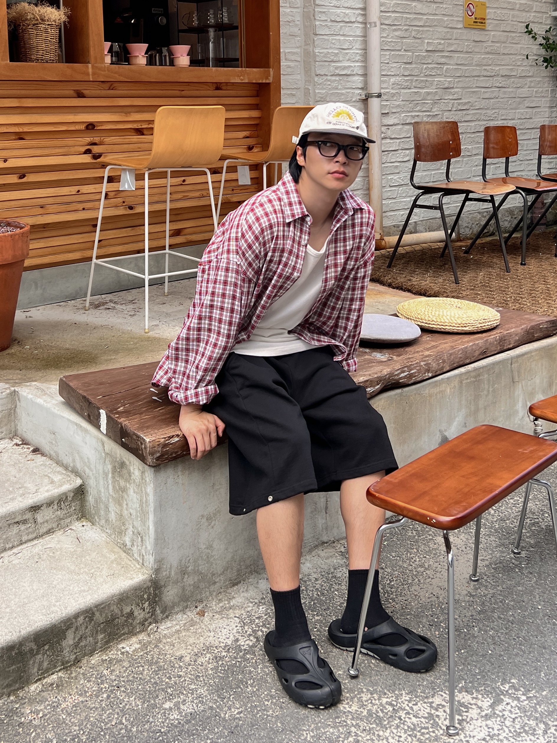 Keen Shanti Black Dawn Blue 착용 스타일 - 1