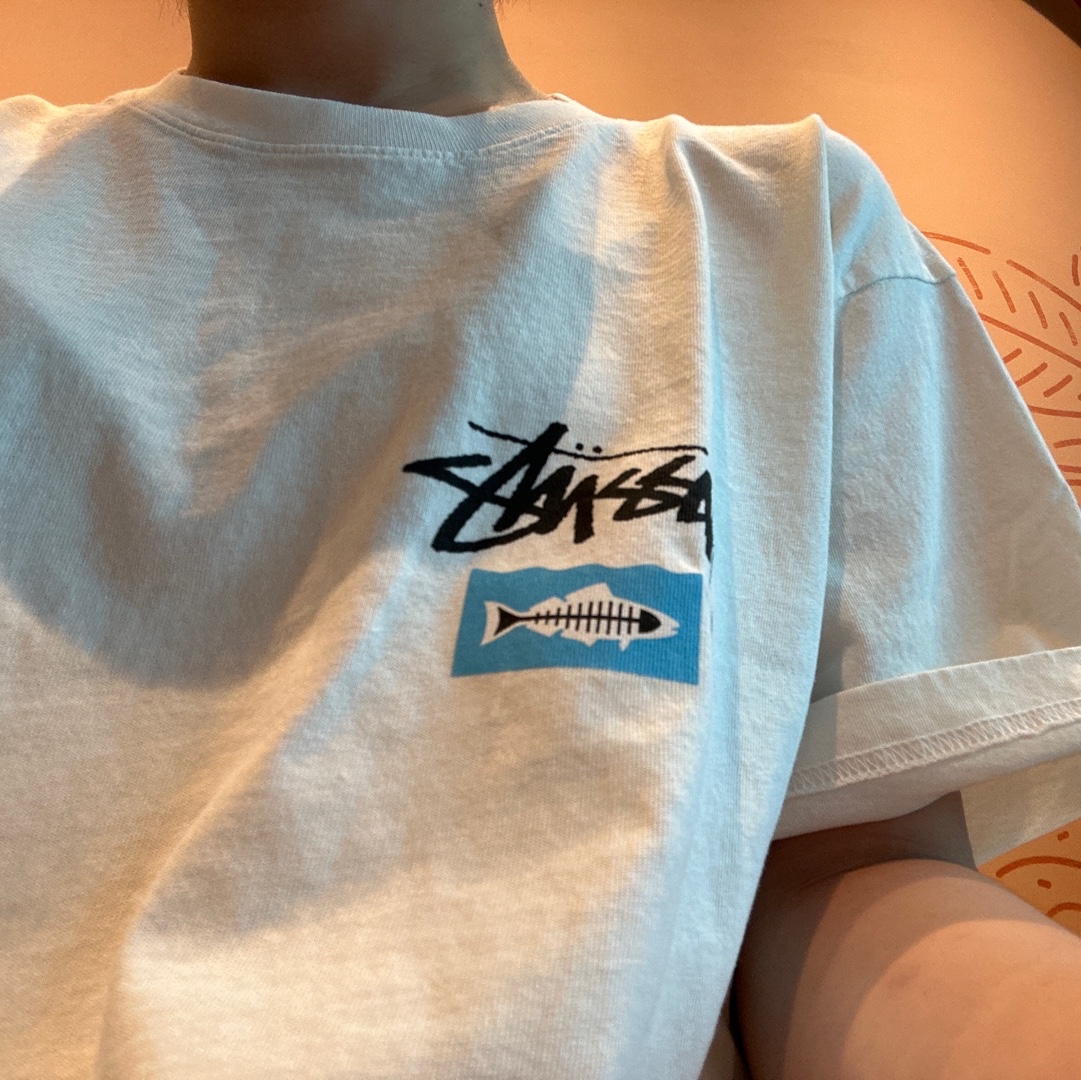 Stussy x Heal The Bay Summit To Sea Pigment Dyed T-Shirt Natural 착용 스타일