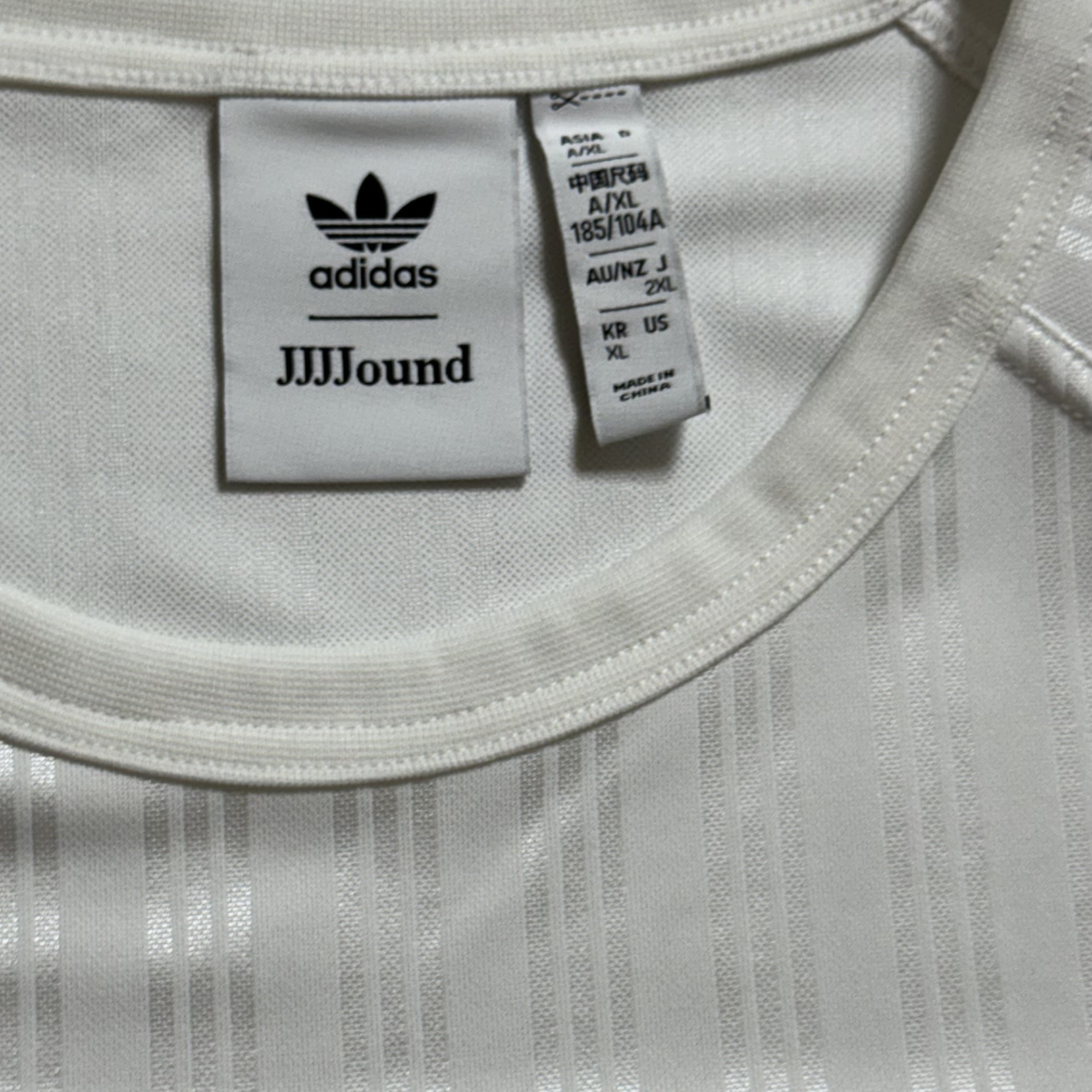Adidas x JJJJound Football Jersey White - KR Sizing 착용 스타일 - 4
