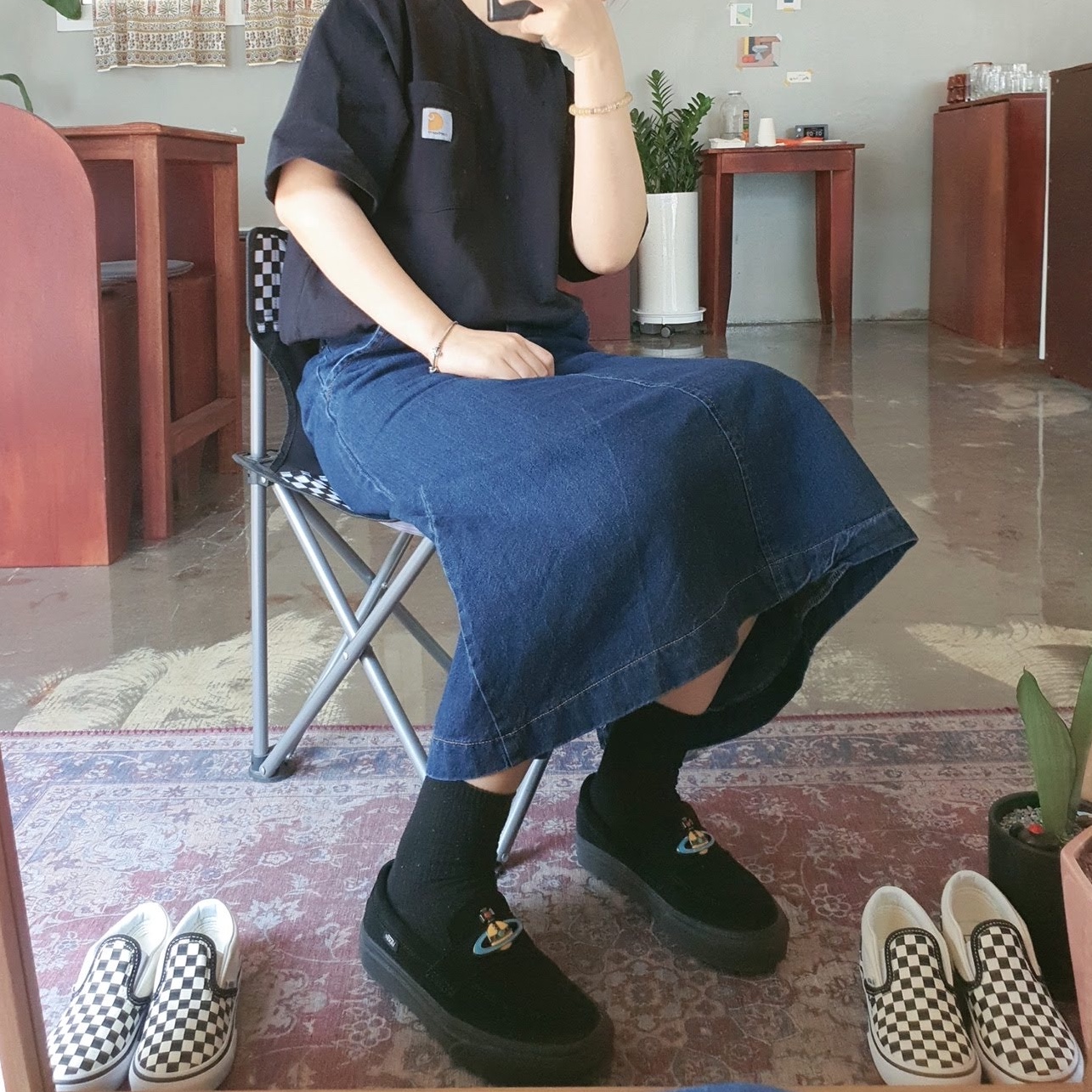 Vans x Vivienne Westwood Style 53 Anglomania 착용 스타일
