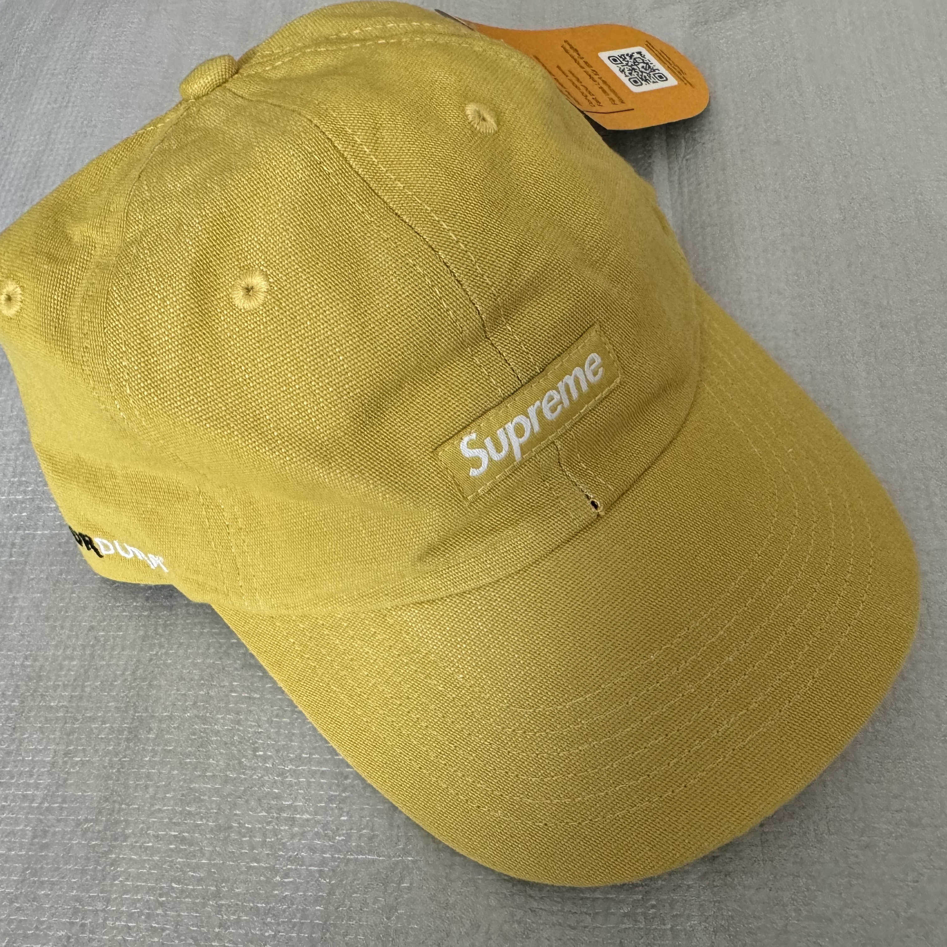 Supreme Cordura Denim Small Box 6-Panel Yellow - 24SS 착용 스타일