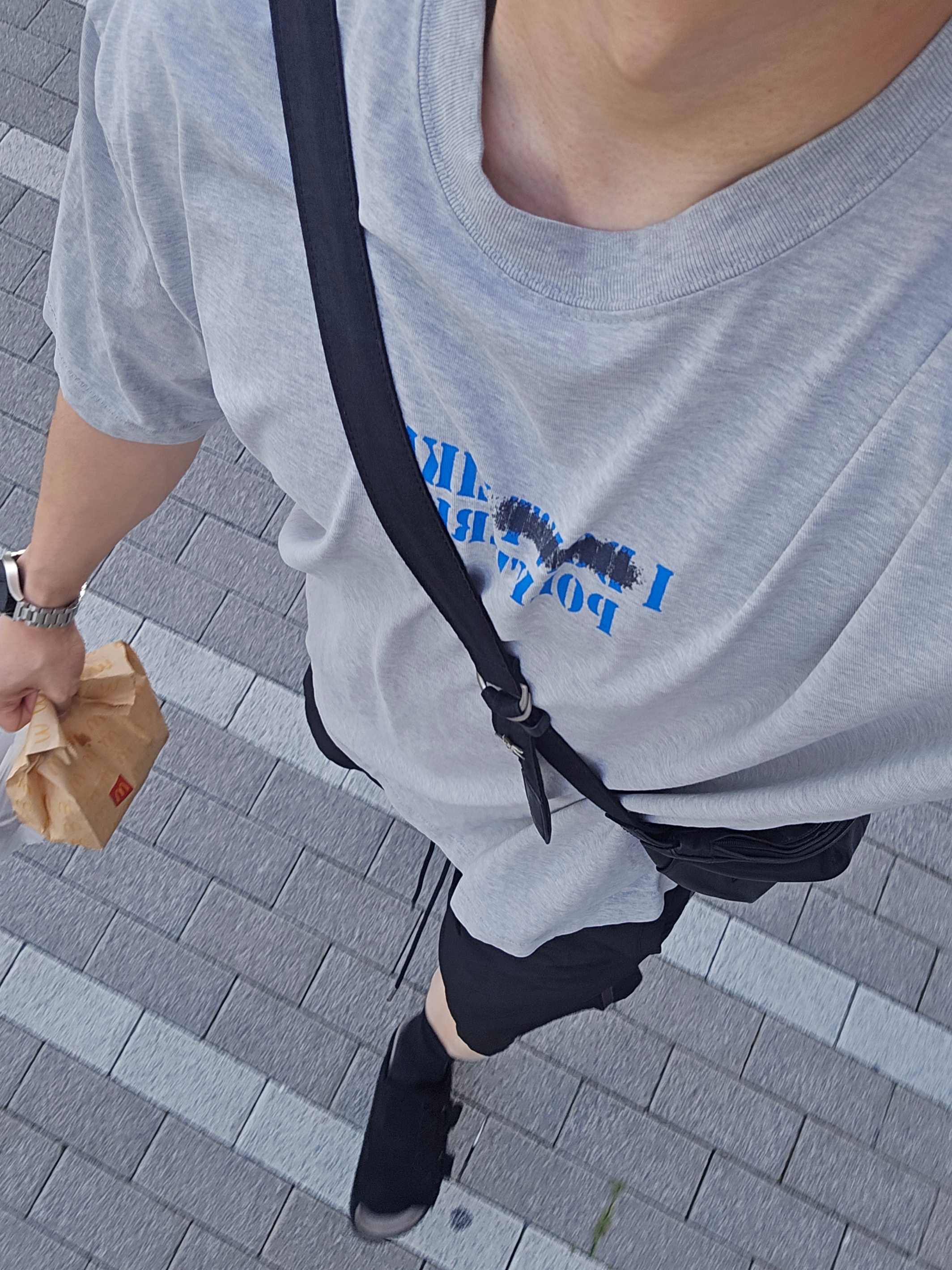 [프리오더] Polyteru Jumbo Slippers Black, Polyteru Human Index Index 1/2 Nylon Track Pants Black+Purple 착용 스타일