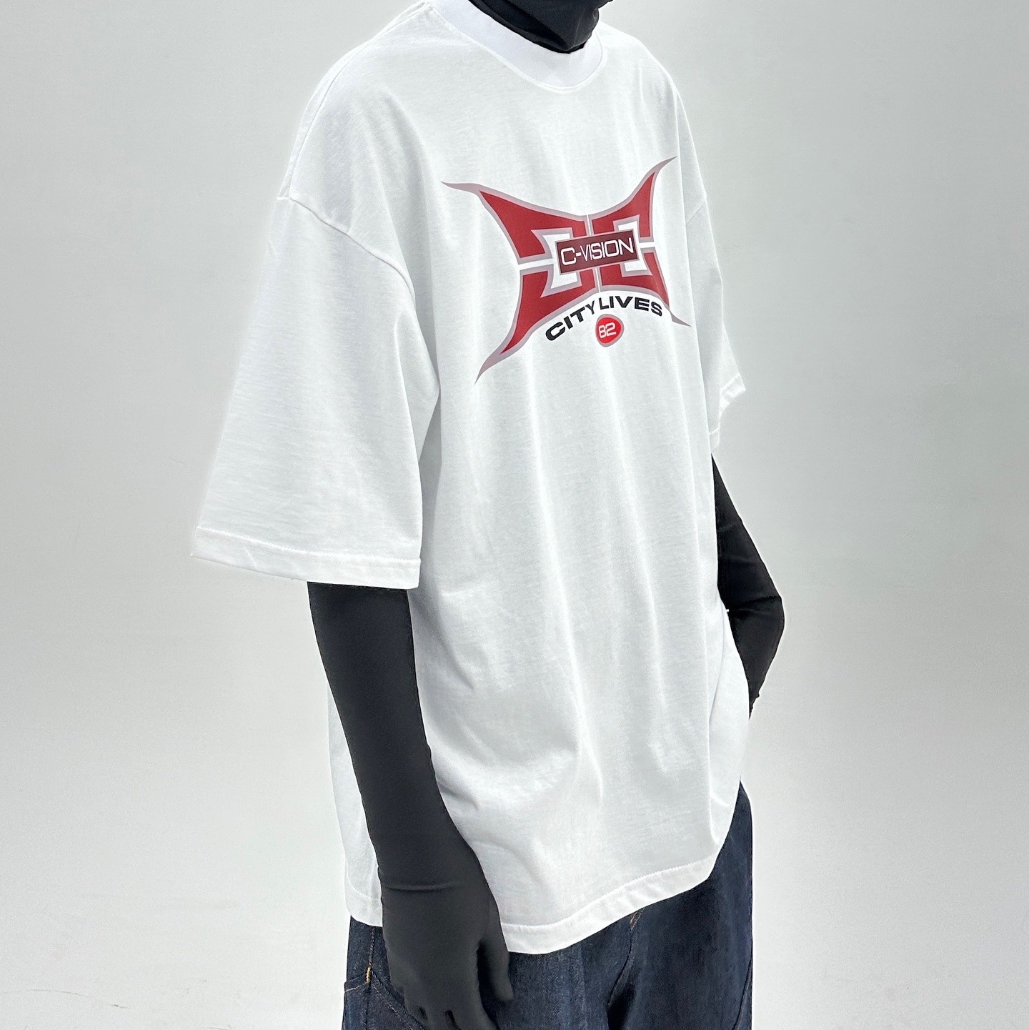 Civision by CSC City Lives 82 T-Shirt White, Civision by CSC City Lives 81 T-Shirt Navy 착용 스타일 - 2
