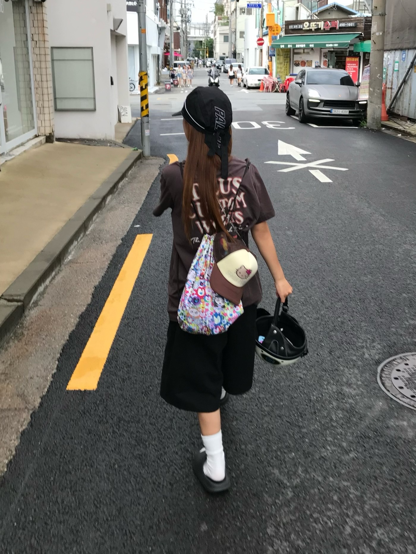 Palace Run It Bandana Black - 24SS, Adidas Yeezy Slide Onyx 착용 스타일
