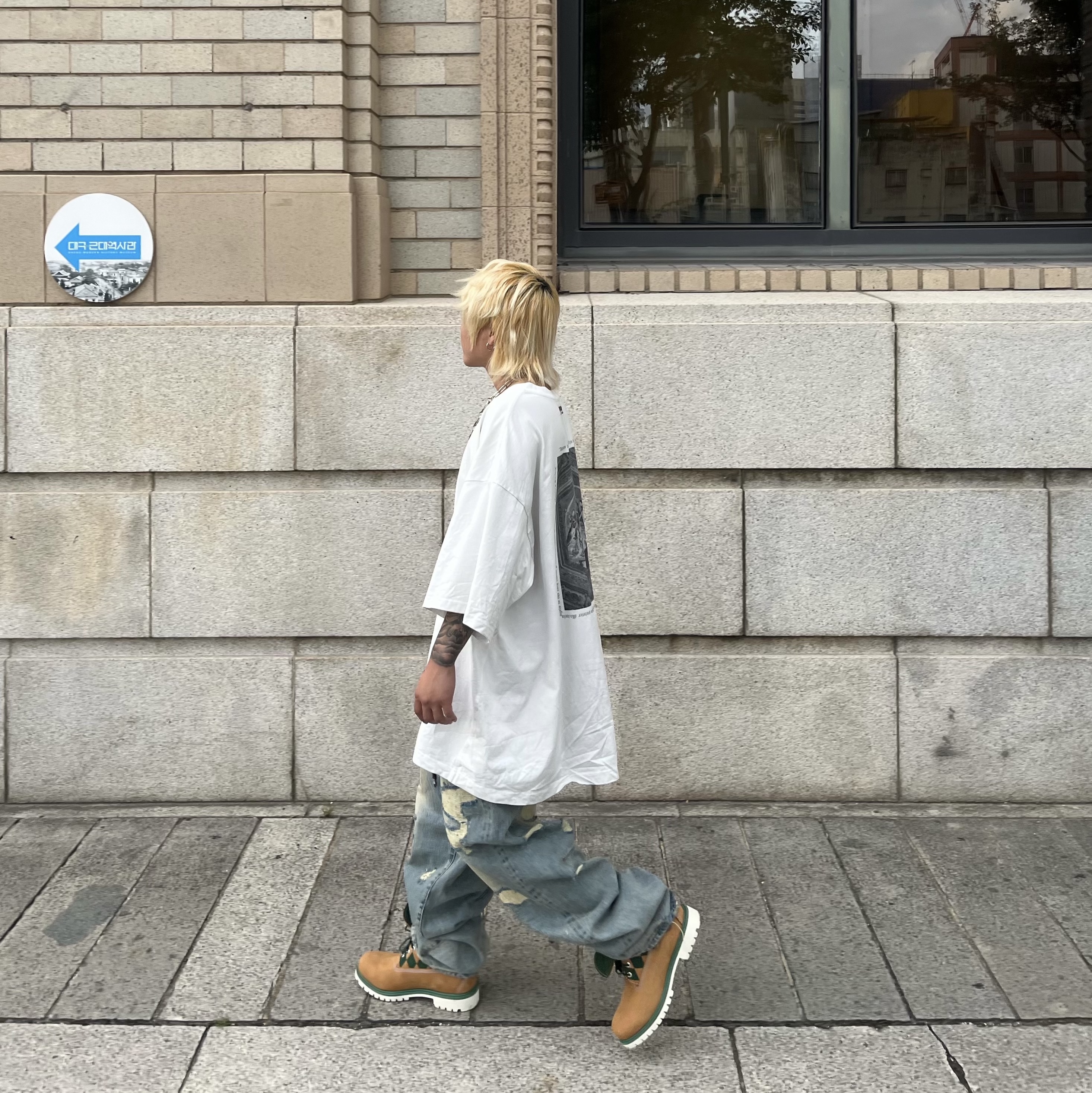 KASINA x Timberland 6 In Premium Vibram GTX Wheat 착용 스타일 - 3
