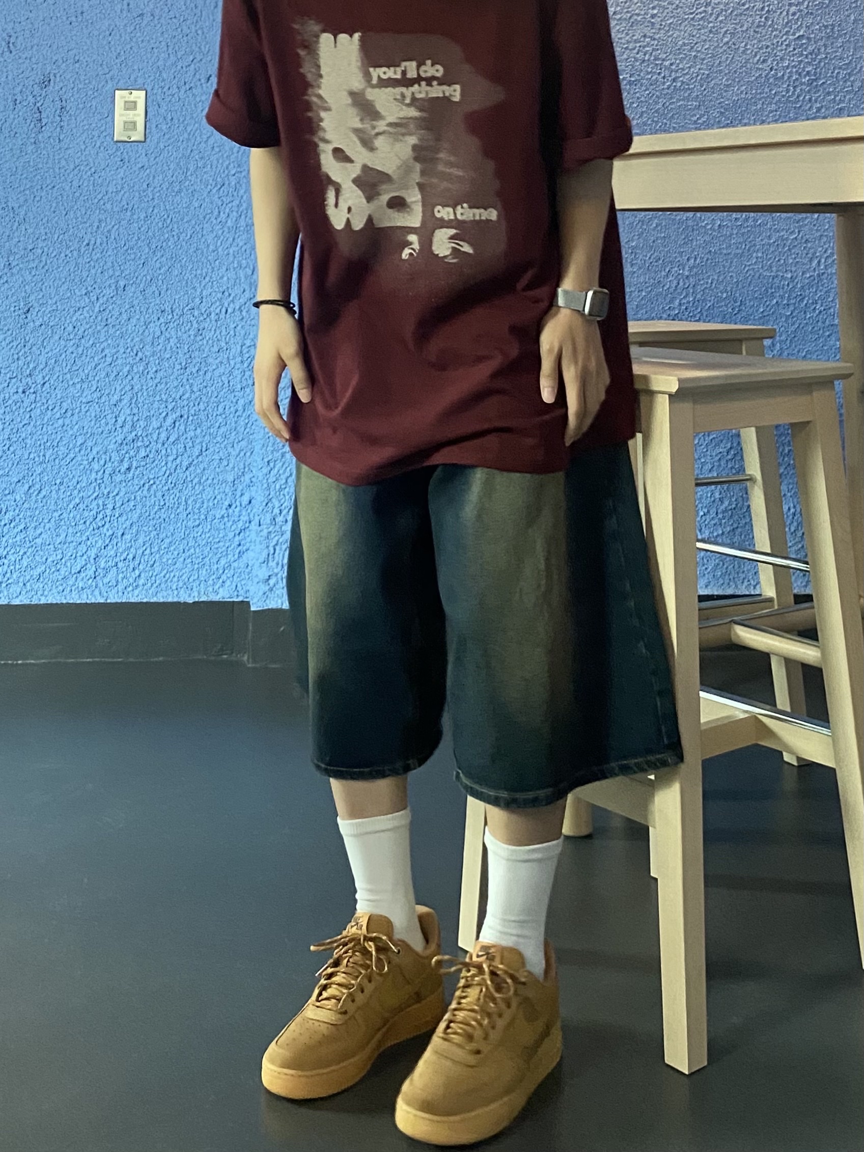 Nike Air Force 1 '07 WB Flax 착용 스타일
