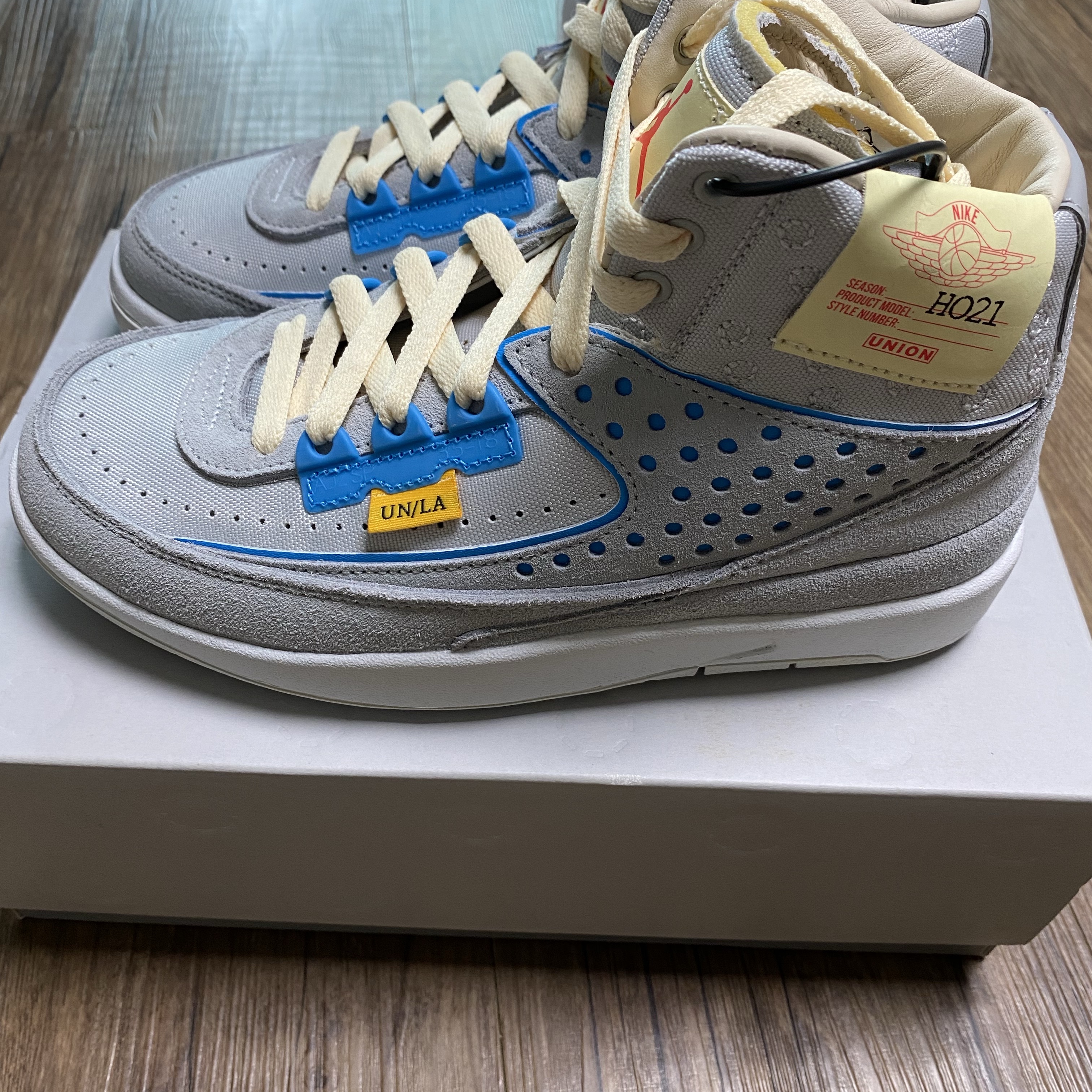 Jordan 2 x Union Retro SP Grey Fog 착용 스타일 - 5