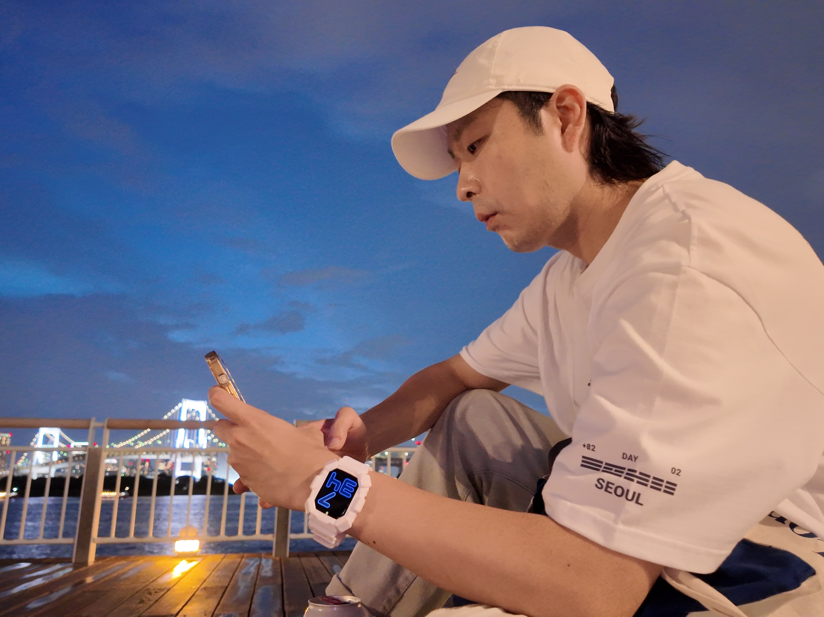 Nike Heritage 86 Futura Washed Cap White 착용 스타일 - 1