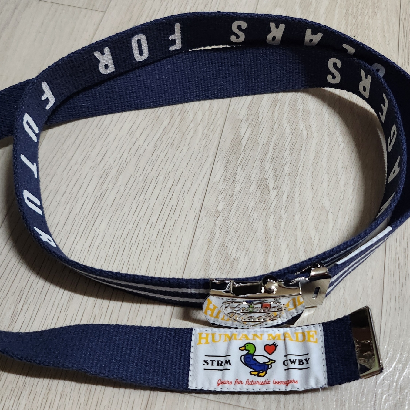 Human Made Web Belt Navy 착용 스타일 - 2