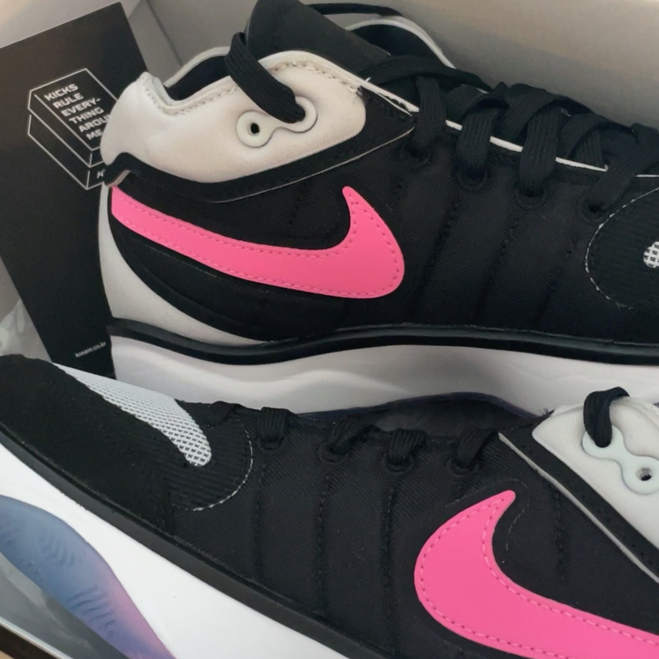 Nike Air Zoom GT Hustle 2 EP Black Pink Foam 착용 스타일