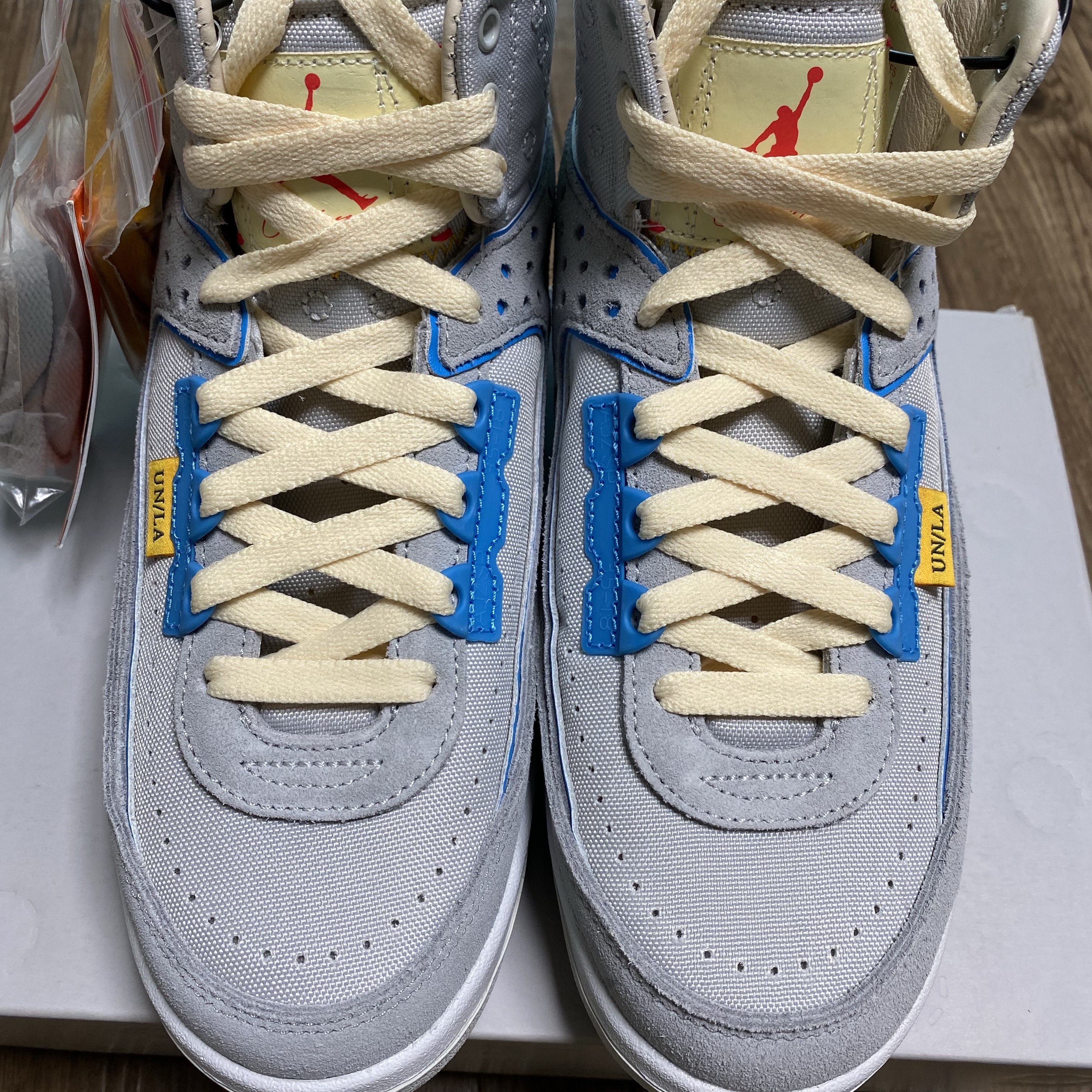 Jordan 2 x Union Retro SP Grey Fog 착용 스타일 - 2