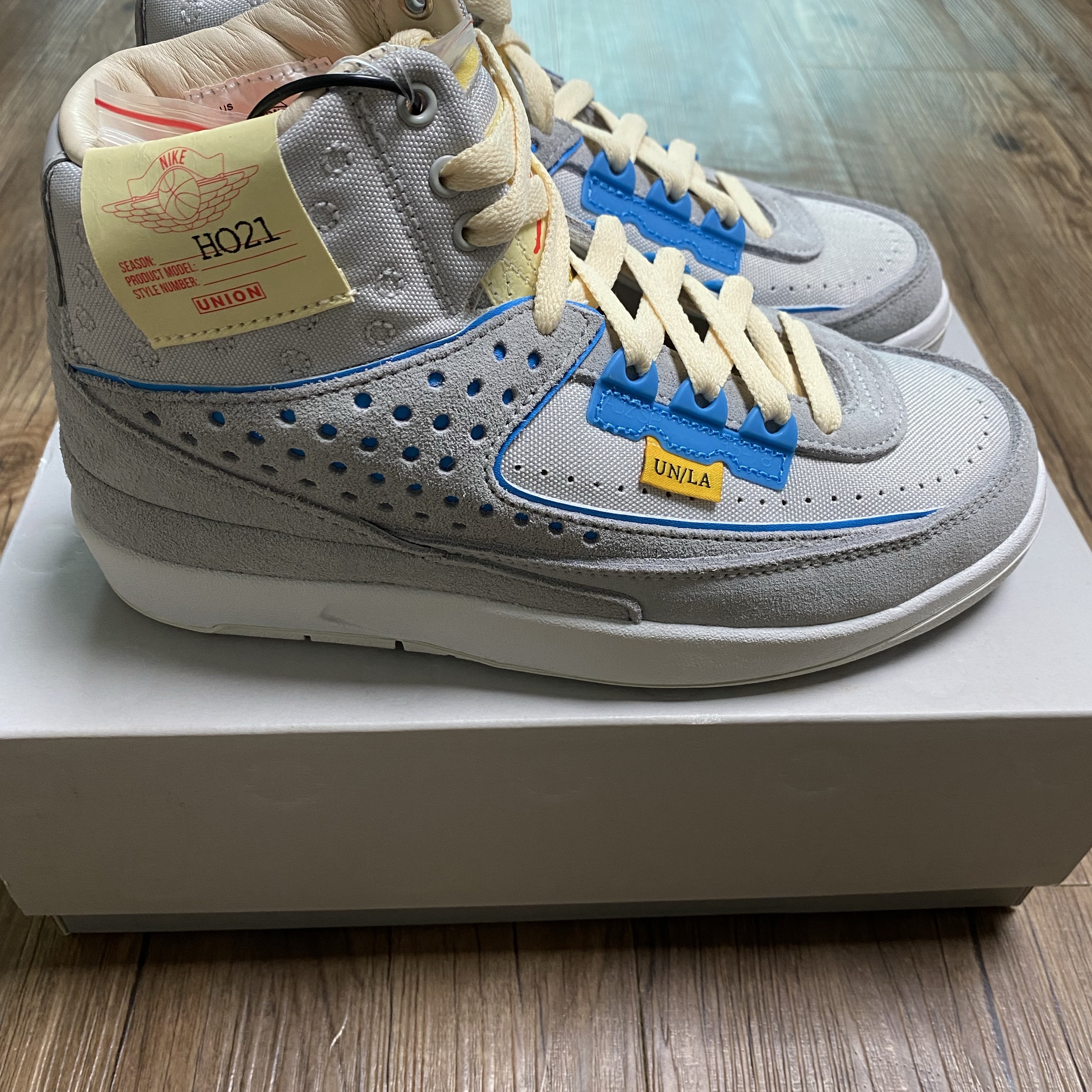 Jordan 2 x Union Retro SP Grey Fog 착용 스타일 - 4