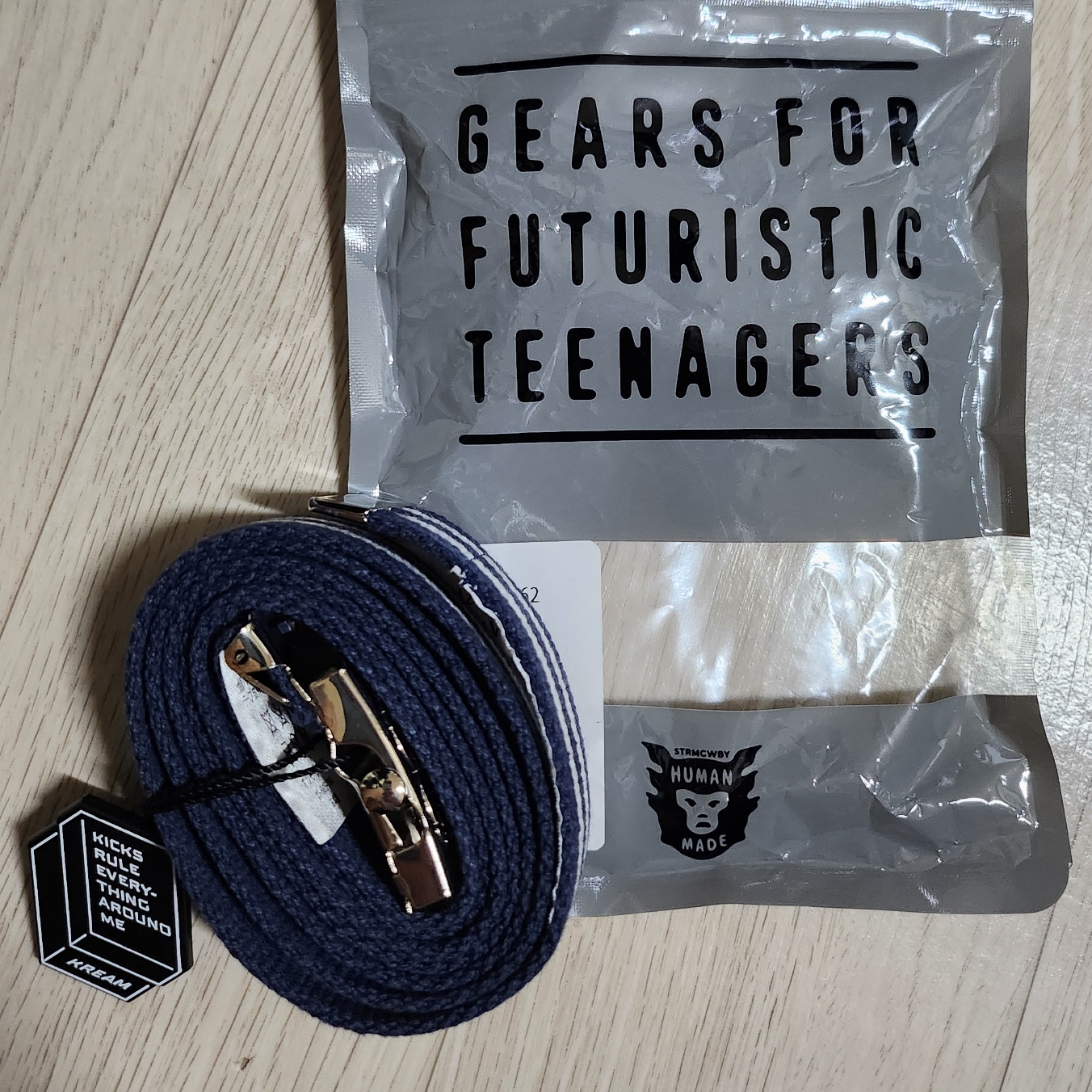 Human Made Web Belt Navy 착용 스타일 - 1