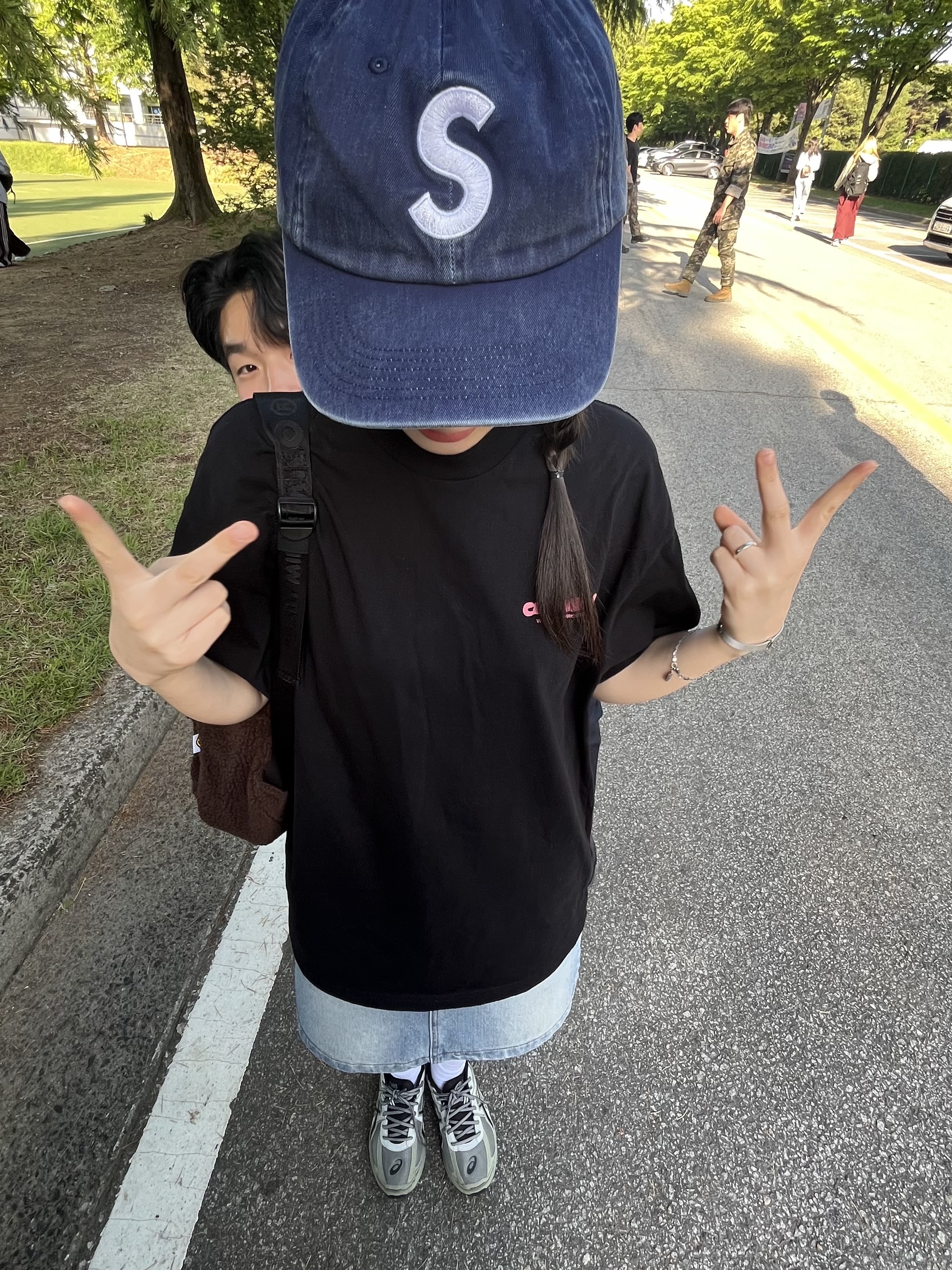 Supreme Pigment Print S Logo 6-Panel Indigo - 22FW, Asics Jog 100 S Sheet Rock - 2E Wide 착용 스타일 - 2
