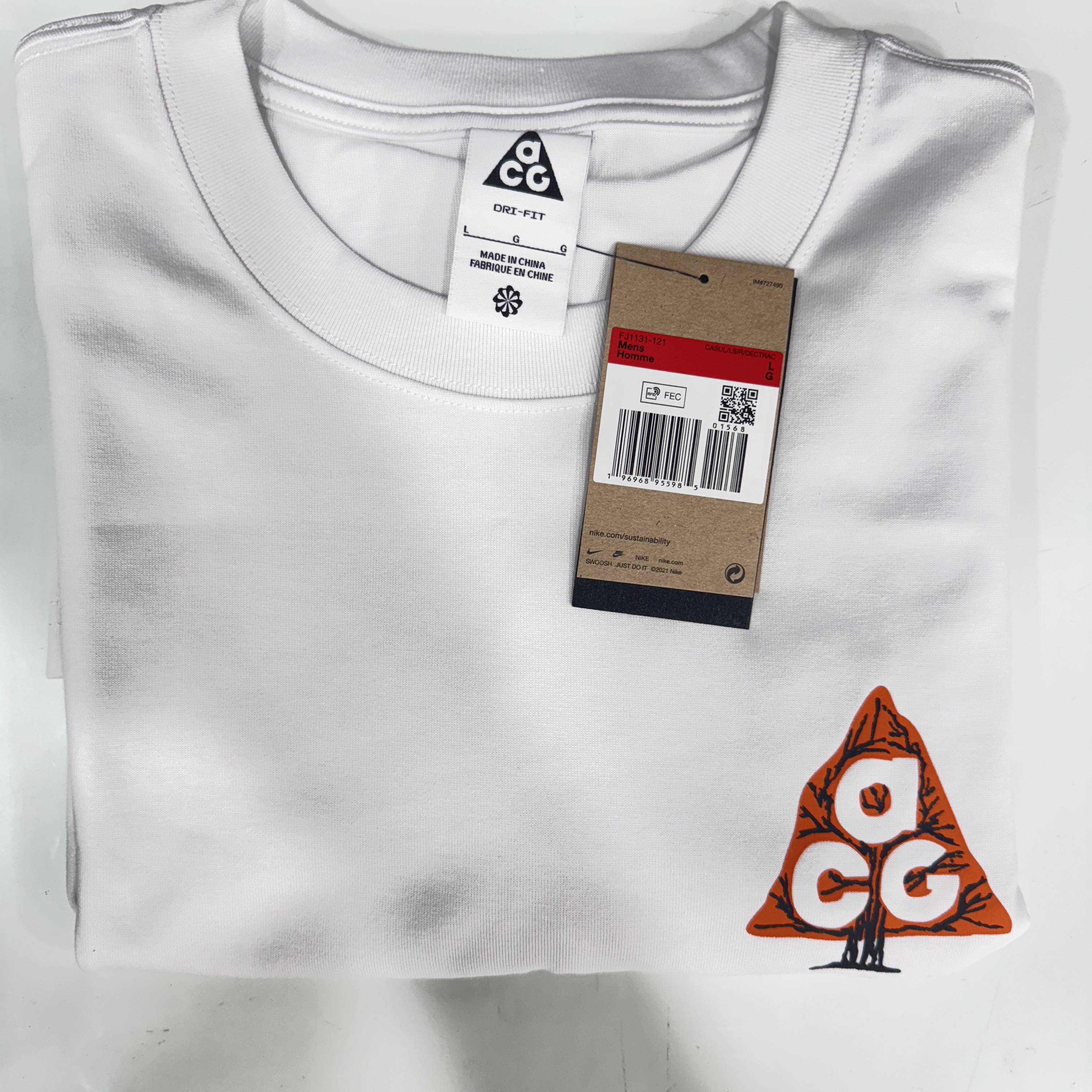 Nike ACG Wildwood T-Shirt Summit White - US/EU 착용 스타일 - 2