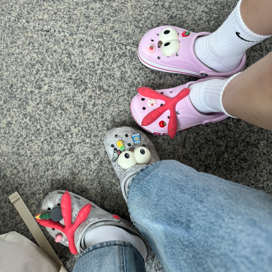 Crocs Bayaband Clog Ballerina Pink 착용 스타일 - 1
