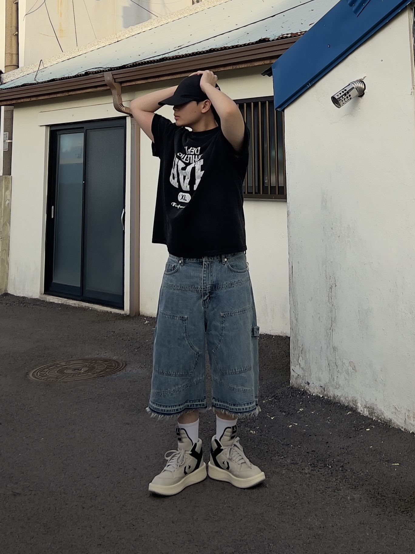 Converse x Drkshdw Turbowpn Pelican 착용 스타일 - 1