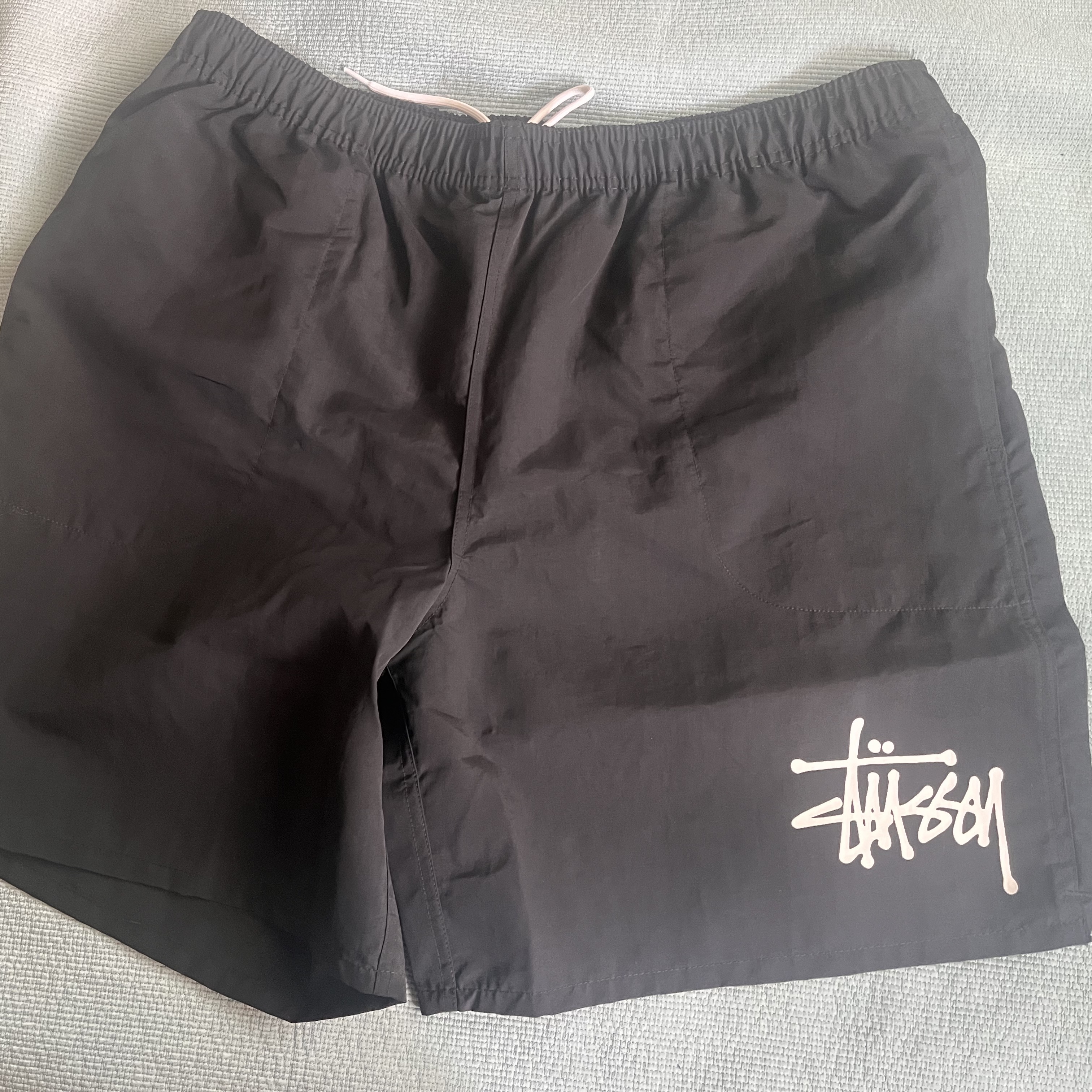 Stussy Big Basic Water Shorts Black 착용 스타일