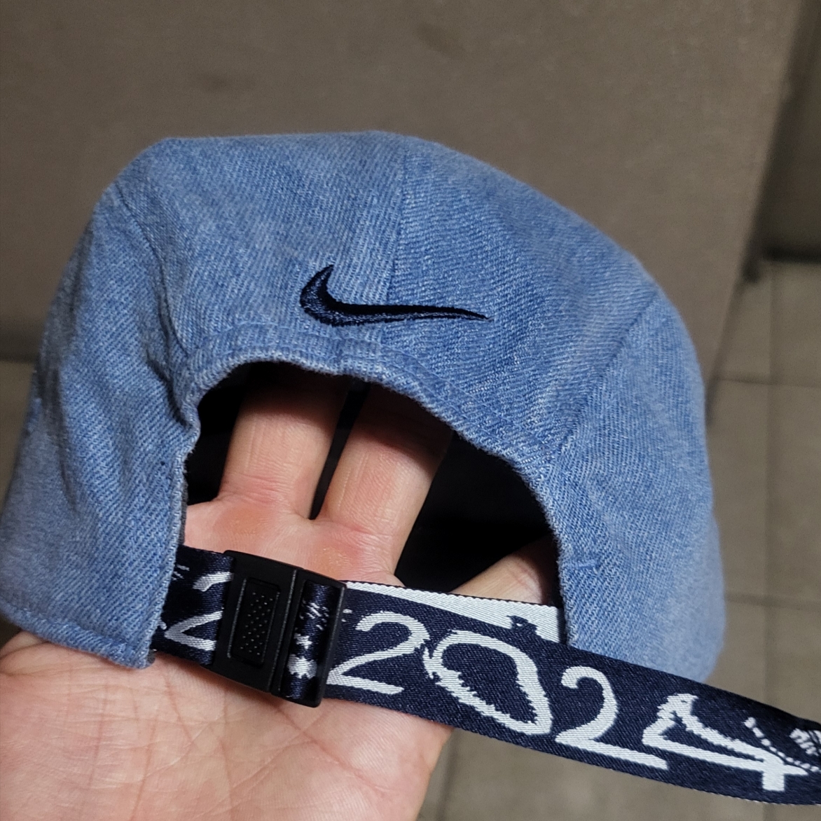 Nike Team USA Dri-Fit Fly Denim Cap Ashen Slate 착용 스타일 - 2