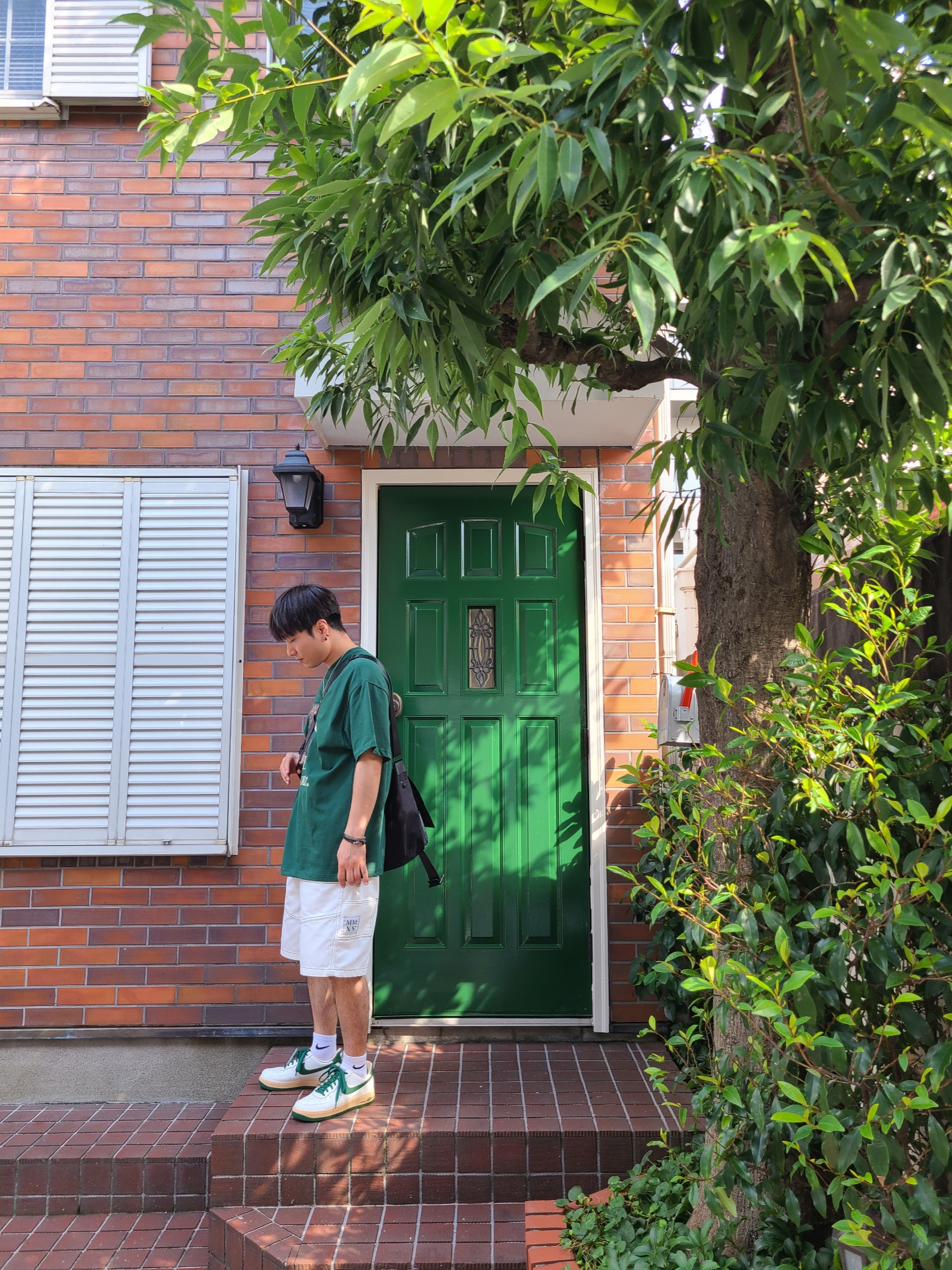 (W) Nike Air Force 1 Low Gorge Green 착용 스타일 - 7