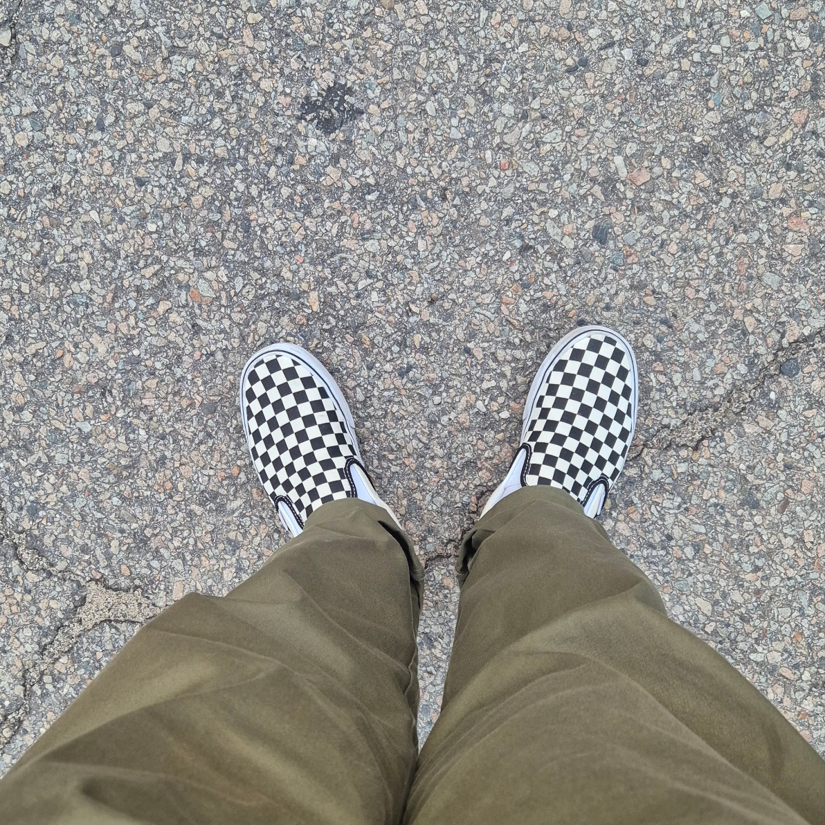 Vans Vault OG Classic Slip-On Checkerboard 착용 스타일