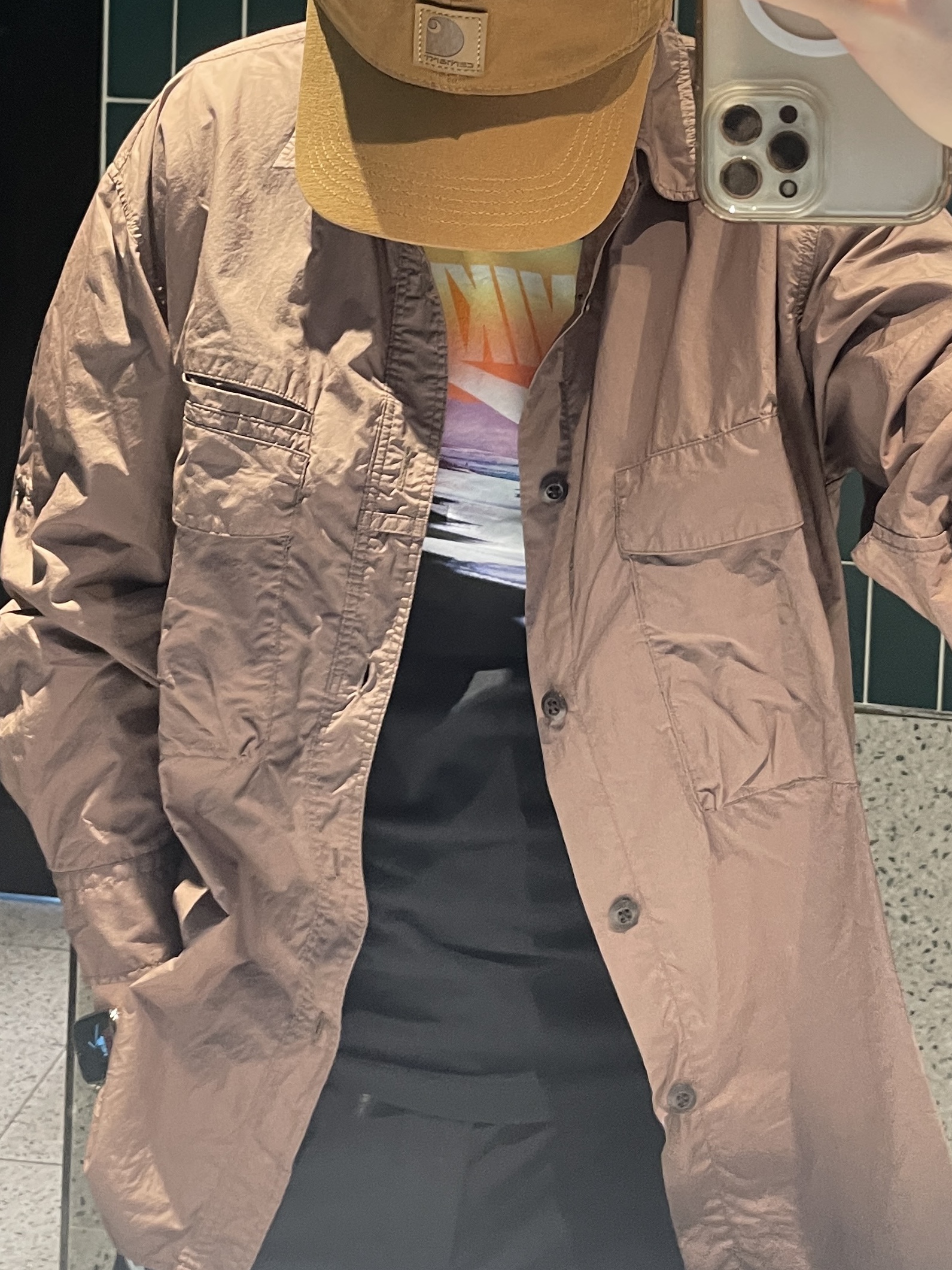 Carhartt Canvas Cap Carhartt Brown, Nike NSW Woven Cargo Trouser Black - Asia 착용 스타일