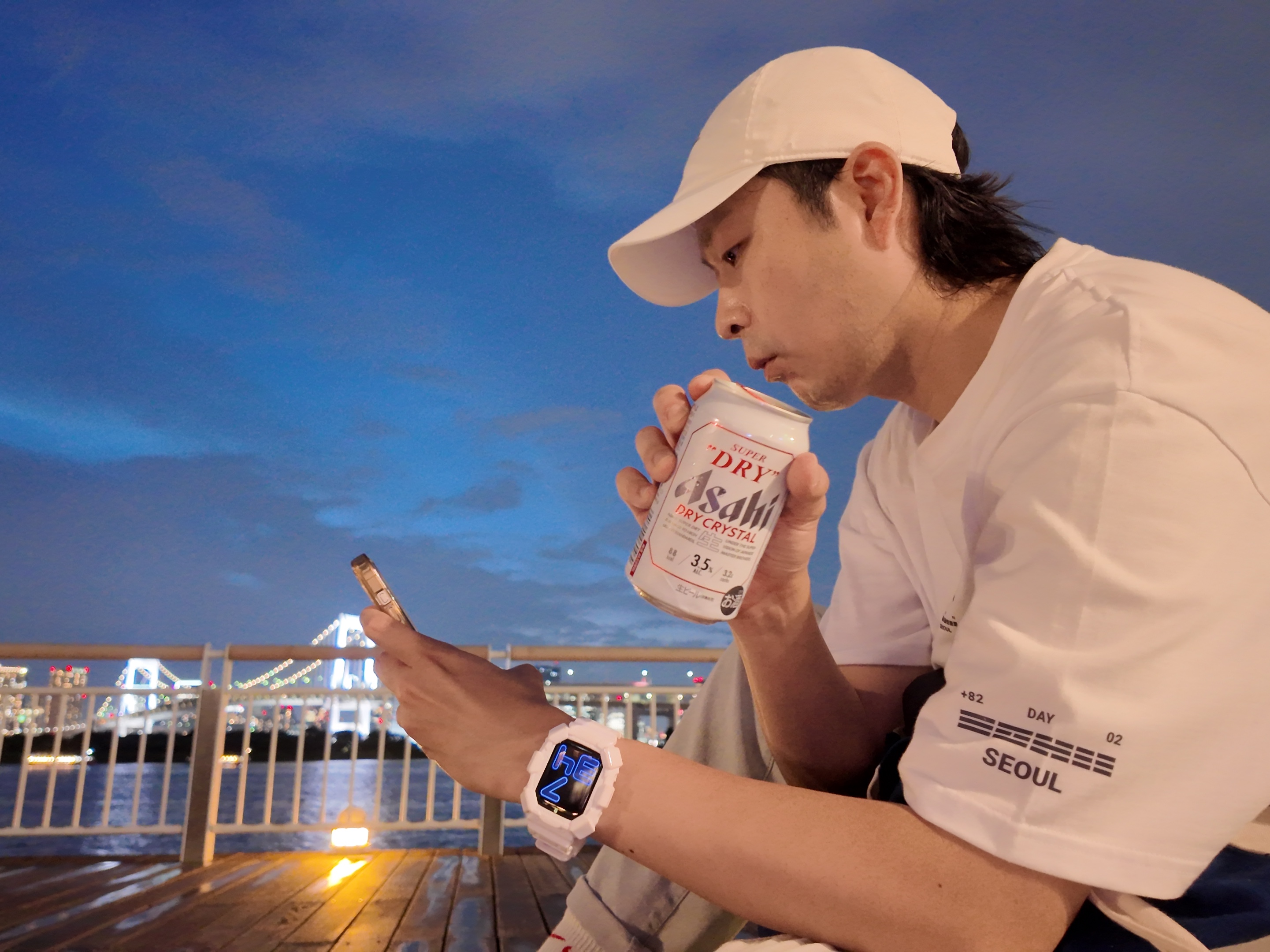 Nike Heritage 86 Futura Washed Cap White 착용 스타일 - 2