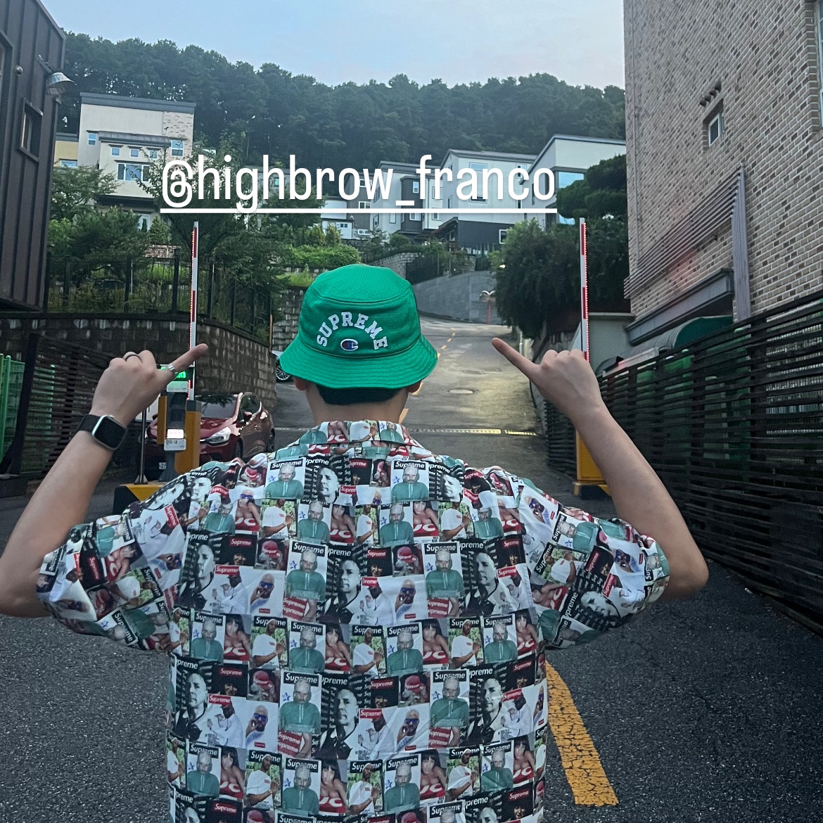 Supreme x Champion Mesh Crusher Green - 24SS 착용 스타일
