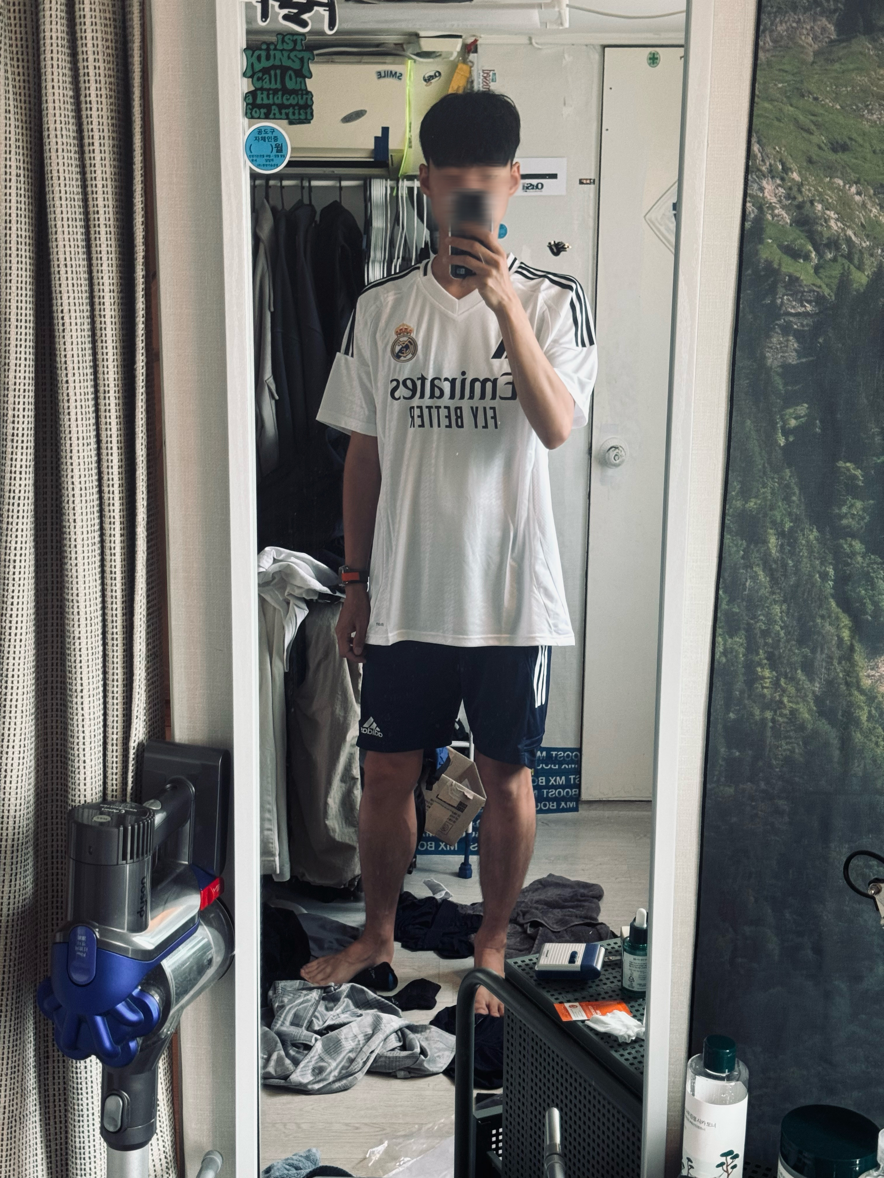 Adidas Real Madrid 2024/25 Home Jersey White - KR Sizing (Non Marking Ver.) 착용 스타일