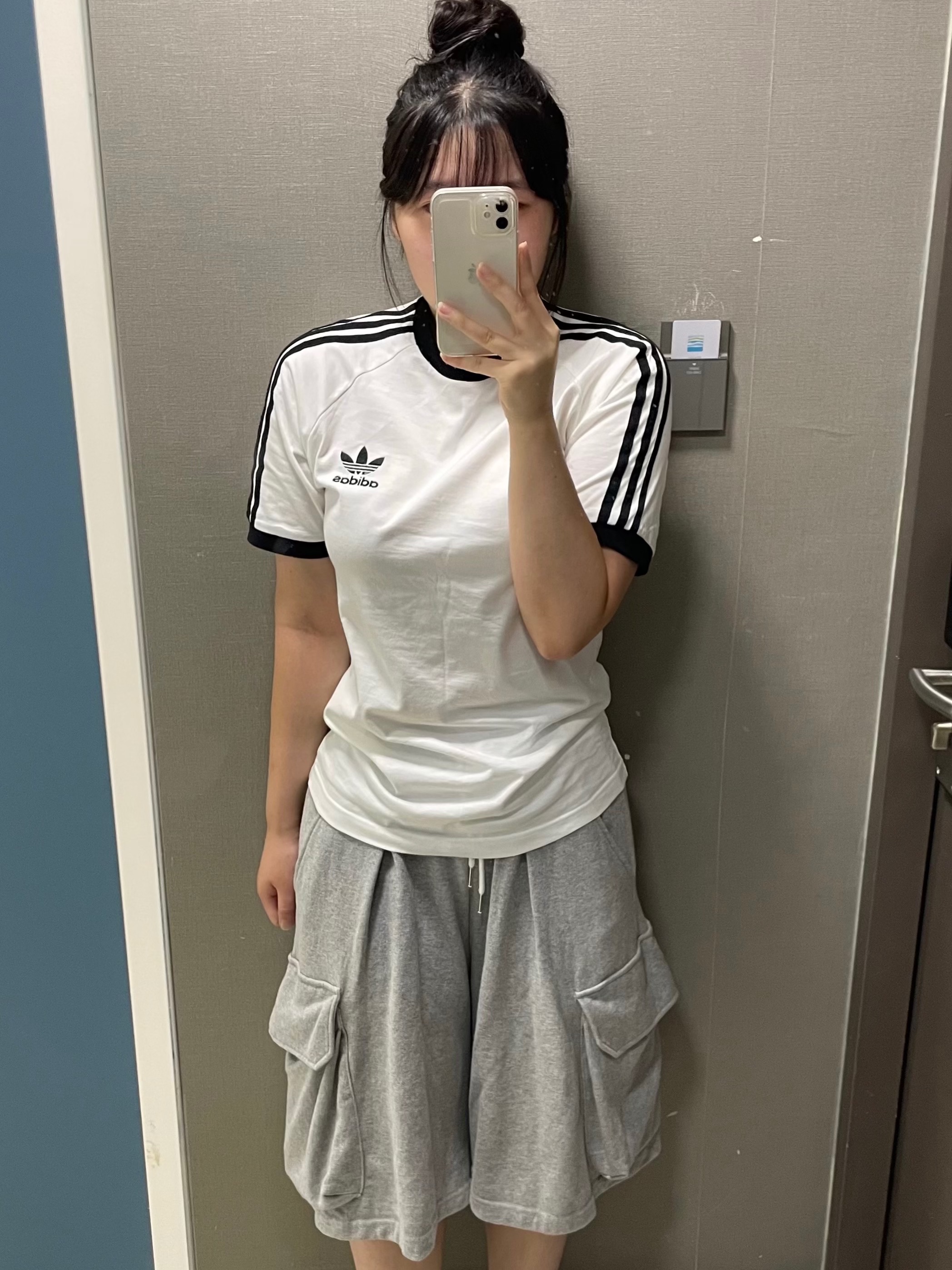 Adidas Adicolor Classics 3-Stripes T-Shirt White - KR Sizing 착용 스타일