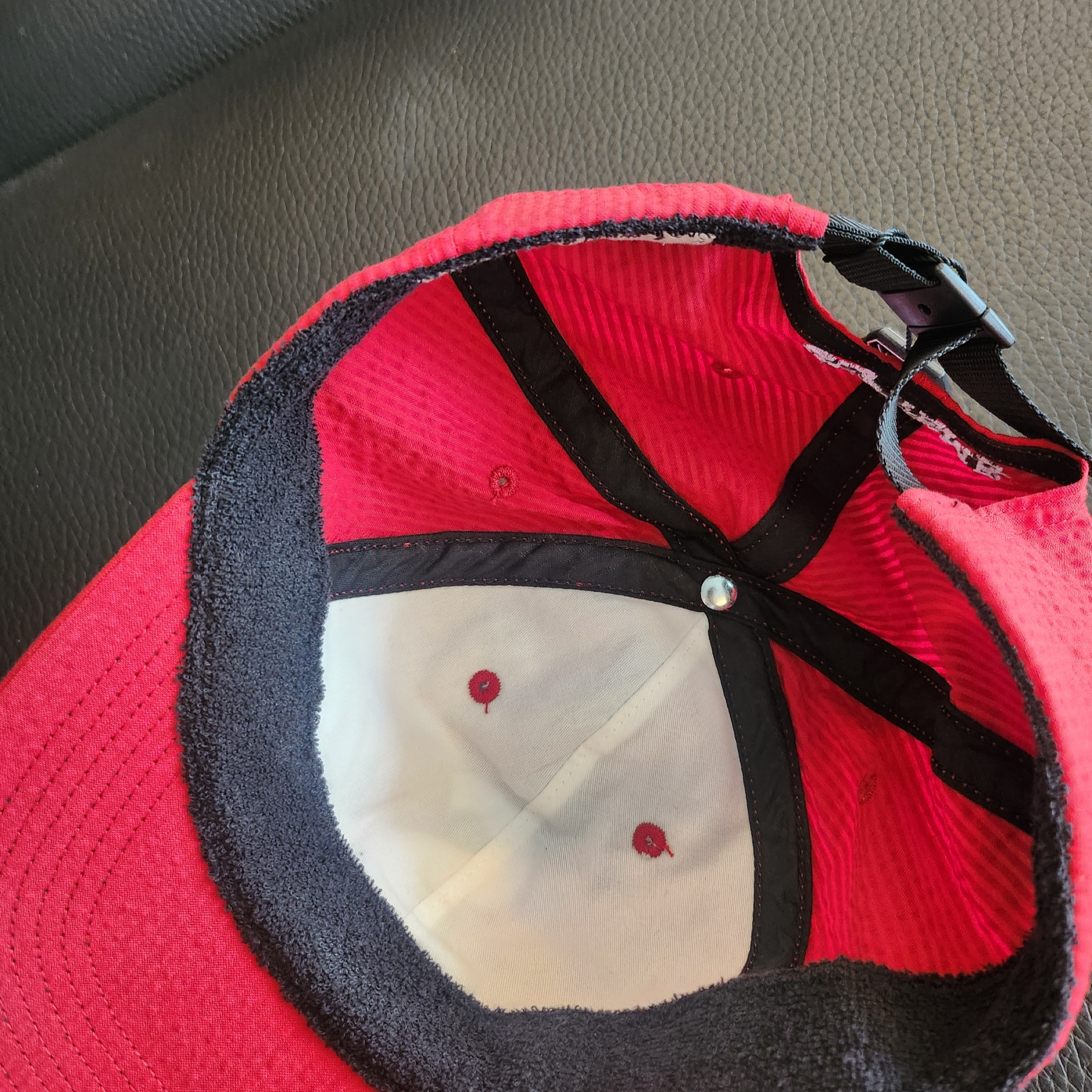 Supreme Seersucker S Logo 6-Panel Red - 24SS 착용 스타일 - 3
