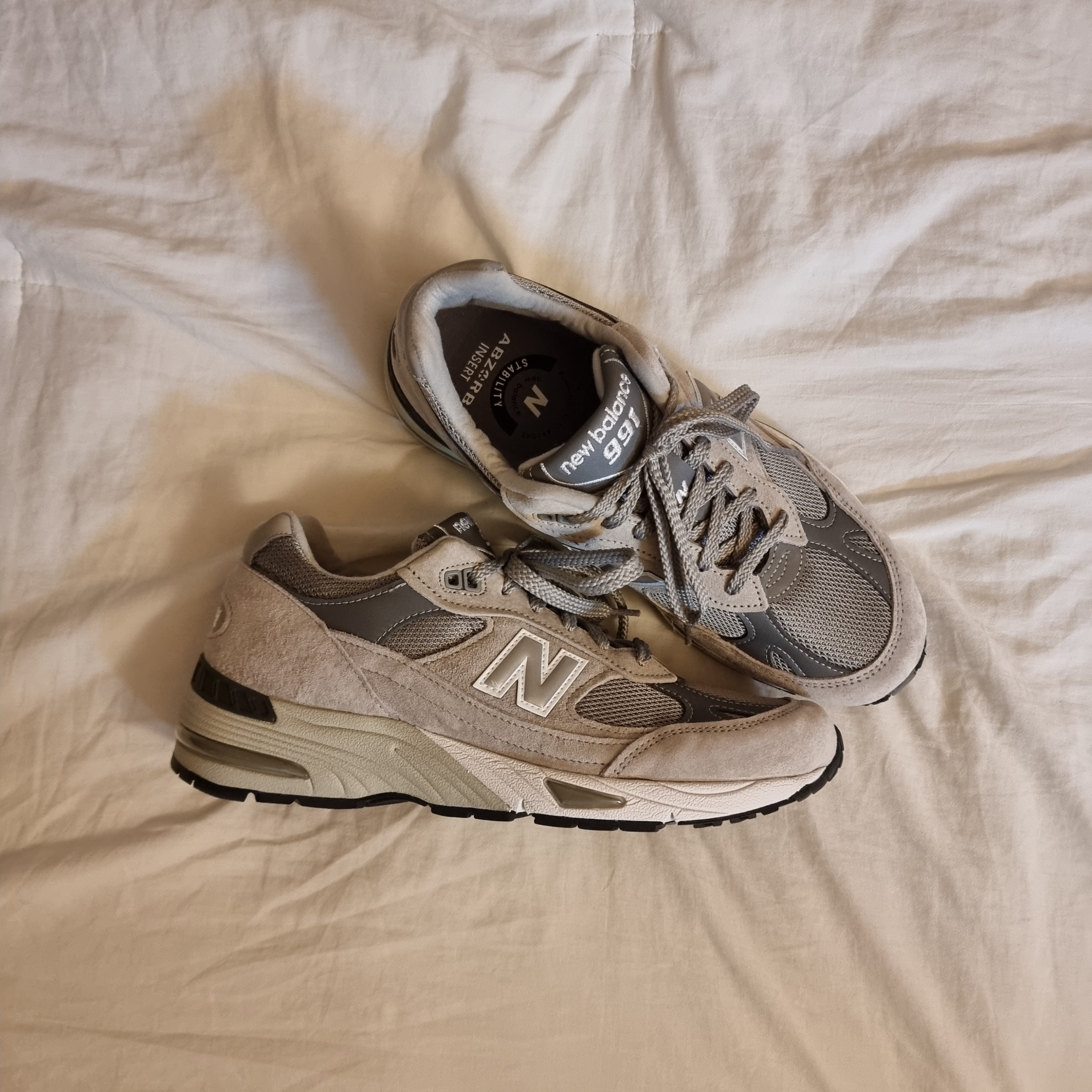 New Balance 991 Made in UK Grey 착용 스타일 - 2